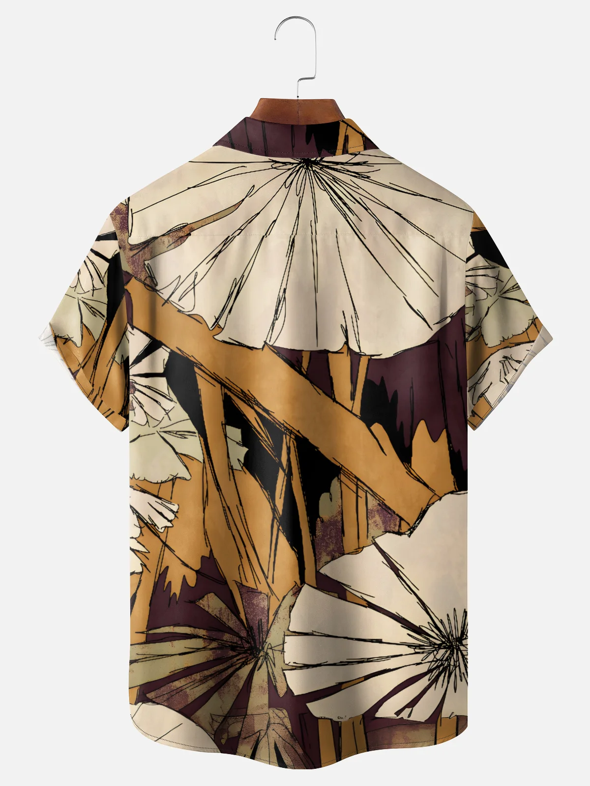 Hardaddy x Stephen Wade Moisture Wicking Tropical Plants Palm Leaves Chest Pocket Hawaiian Shirt