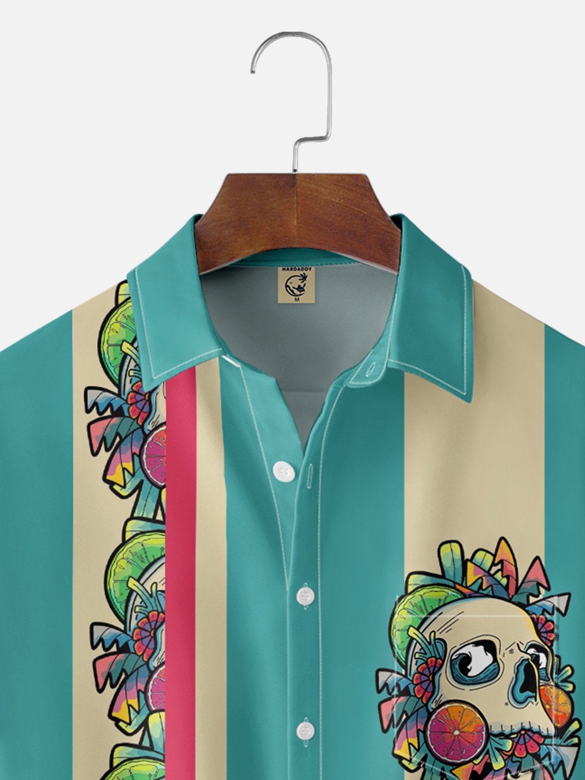 Hardaddy x Stephen Wade Moisture Wicking Fruit Skull Chest Pocket Hawaiian Shirt