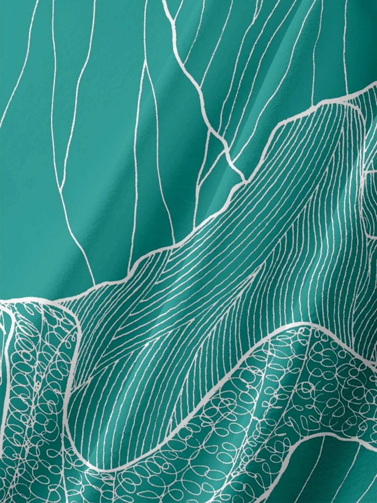 Hardaddy x Stephen Wade Moisture Wicking Card Stripes Landscape Mountains Chest Pocket Hawaiian Shirt