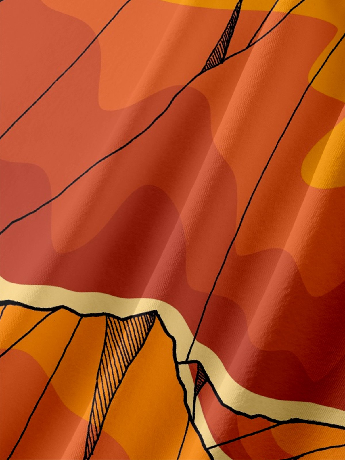 Hardaddy x Stephen Wade Moisture Wicking Art Painted Color Block Chest Pocket Hawaiian Shirt