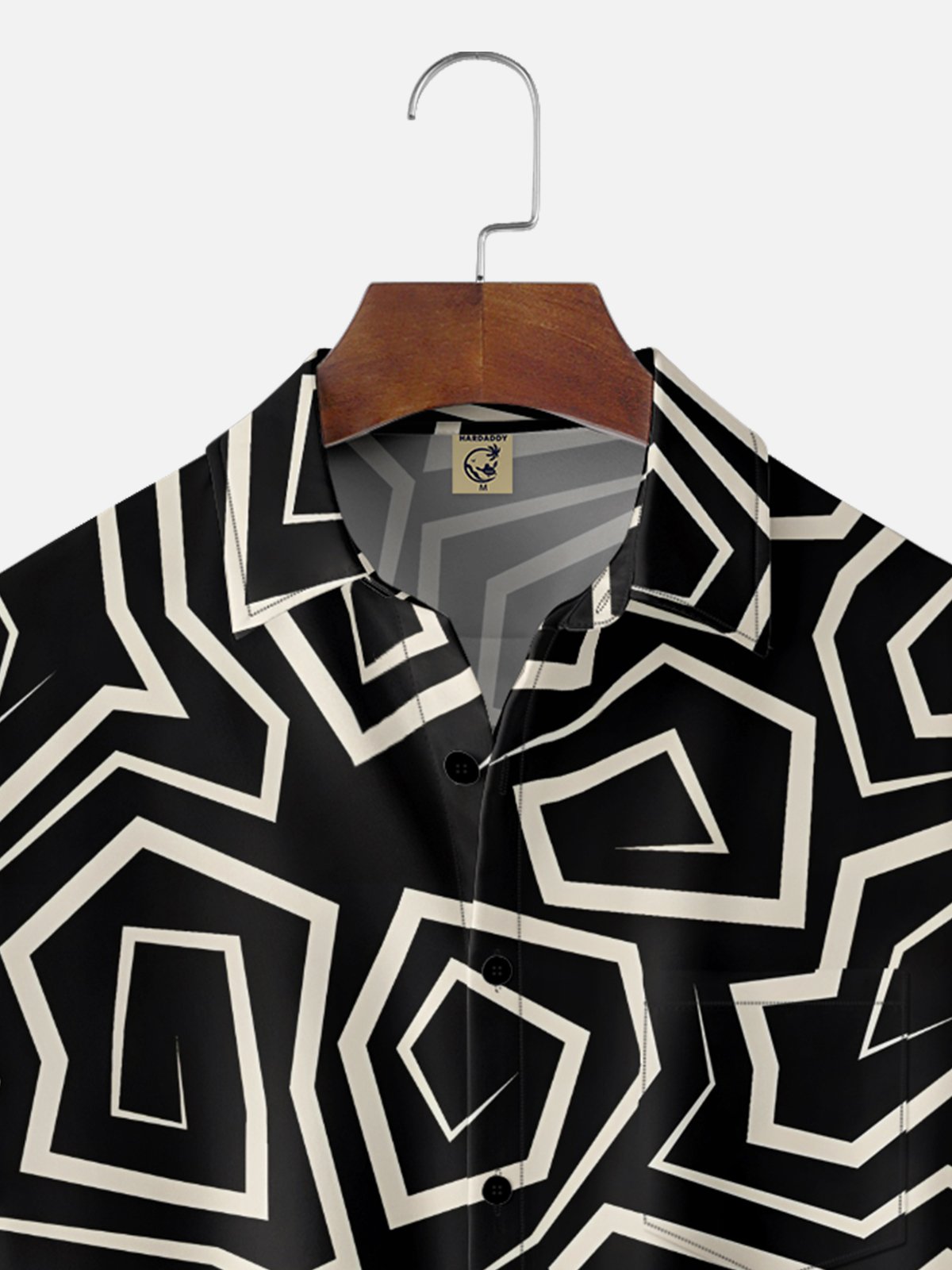 Moisture-wicking Geometric Chest Pocket Casual Shirt