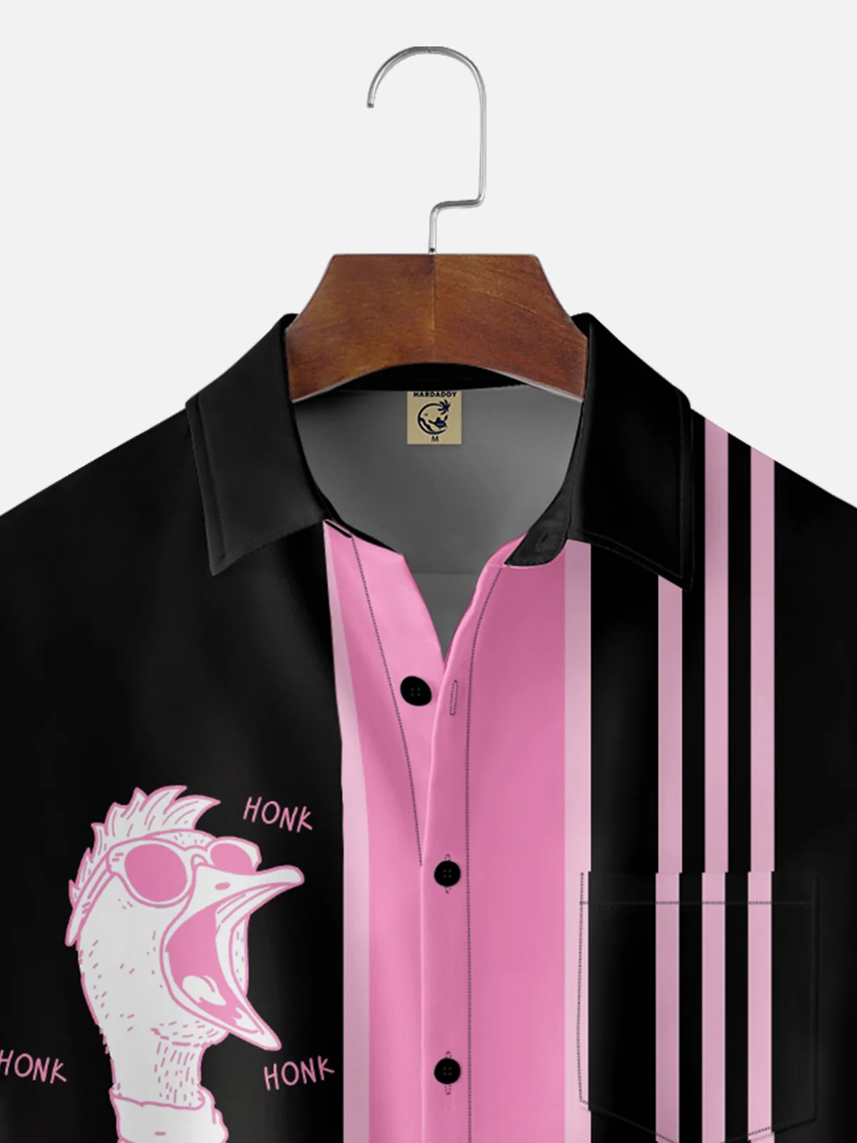 Hardaddy x Kimprut Imut Moisture Wicking Fun Goose Chest Pocket Hawaiian Shirt