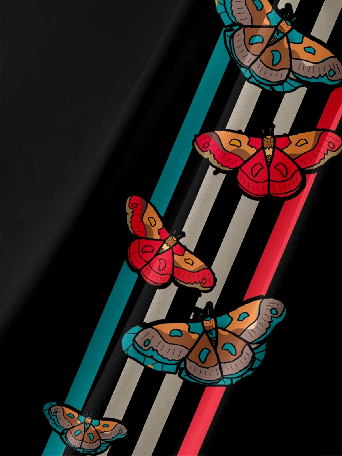 Hardaddy x Stephen Wade Moisture Wicking Skull Butterfly Geometric Chest Pocket Hawaiian Shirt