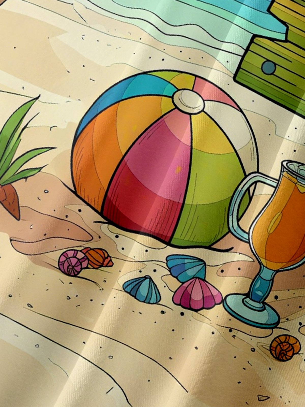 Moisture-wicking Palm Tree Parrots Its 5 O'clock Here Chest Pocket Hawaiian Shirt