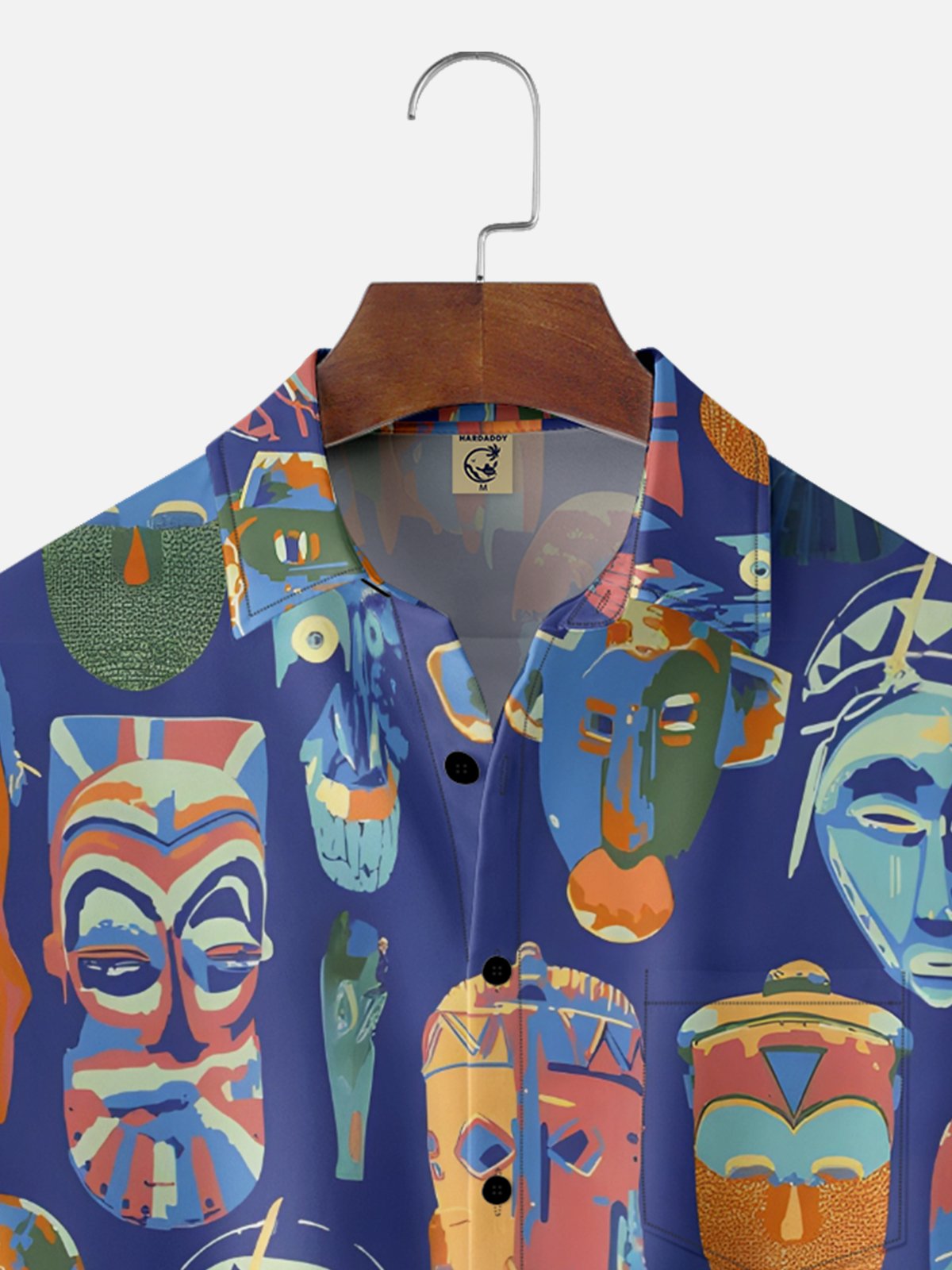 Moisture-wicking Tiki Chest Pocket Hawaiian Shirt