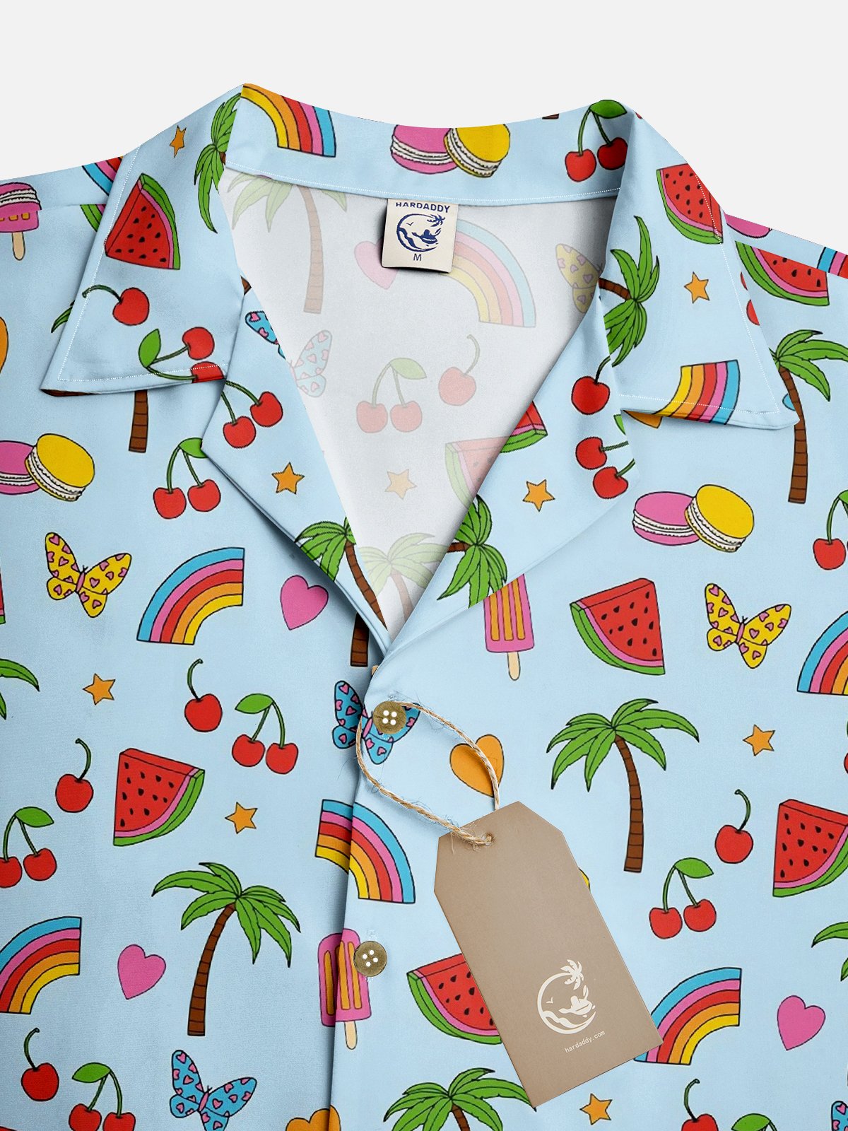 Moisture-wicking Palm Tree Fruits Resort Shirt