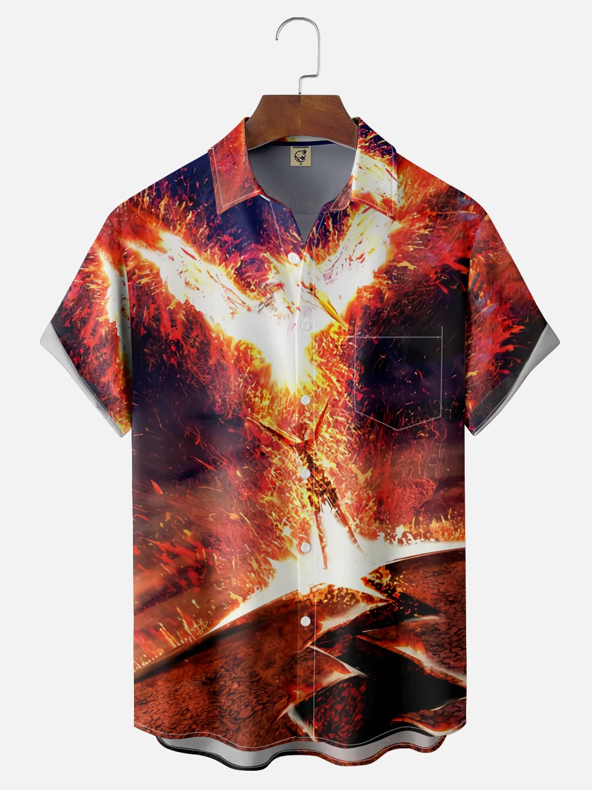 Moisture-wicking Burning Man Festival Chest Pocket Casual Shirt