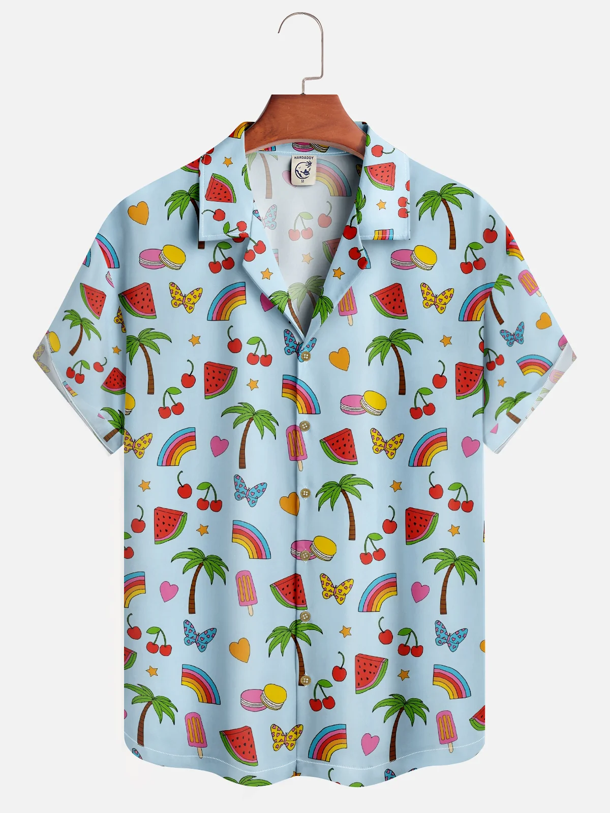 Moisture-wicking Palm Tree Fruits Resort Shirt