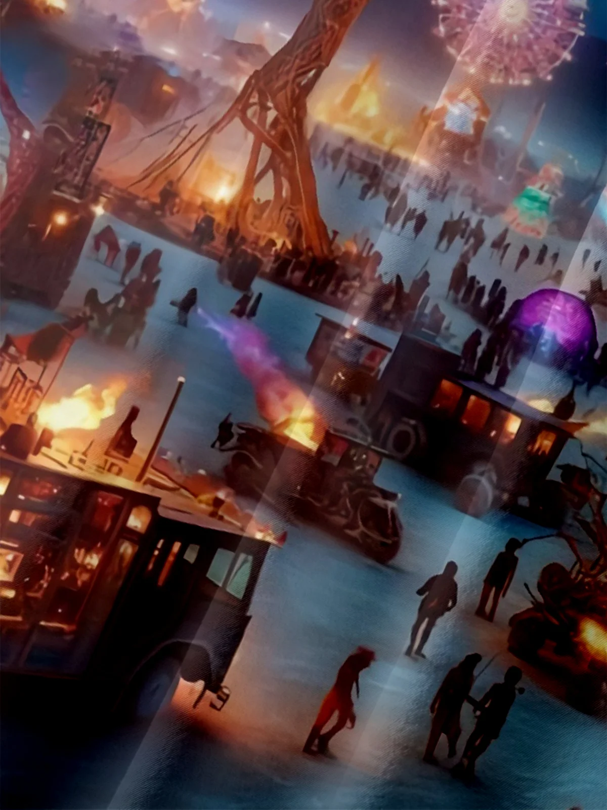 Moisture-wicking Burning Man Festival Chest Pocket Casual Shirt