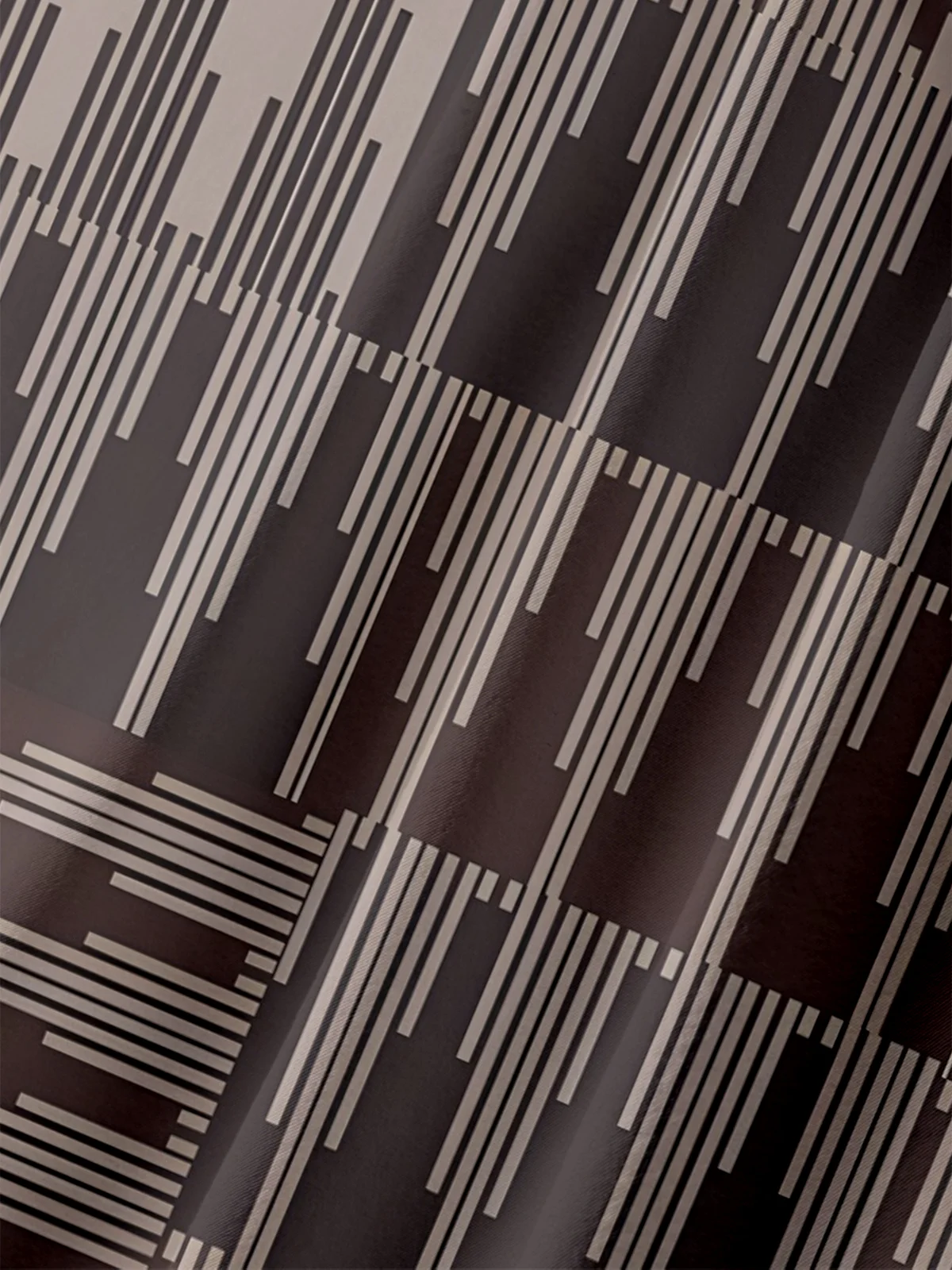 Moisture-wicking Geometric Stripes Chest Pocket Casual Shirt