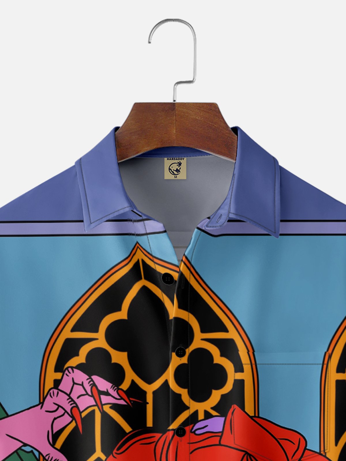 Hardaddy X Motel Gemini Moisture-wicking Ghost Chest Pocket Hawaiian Shirt