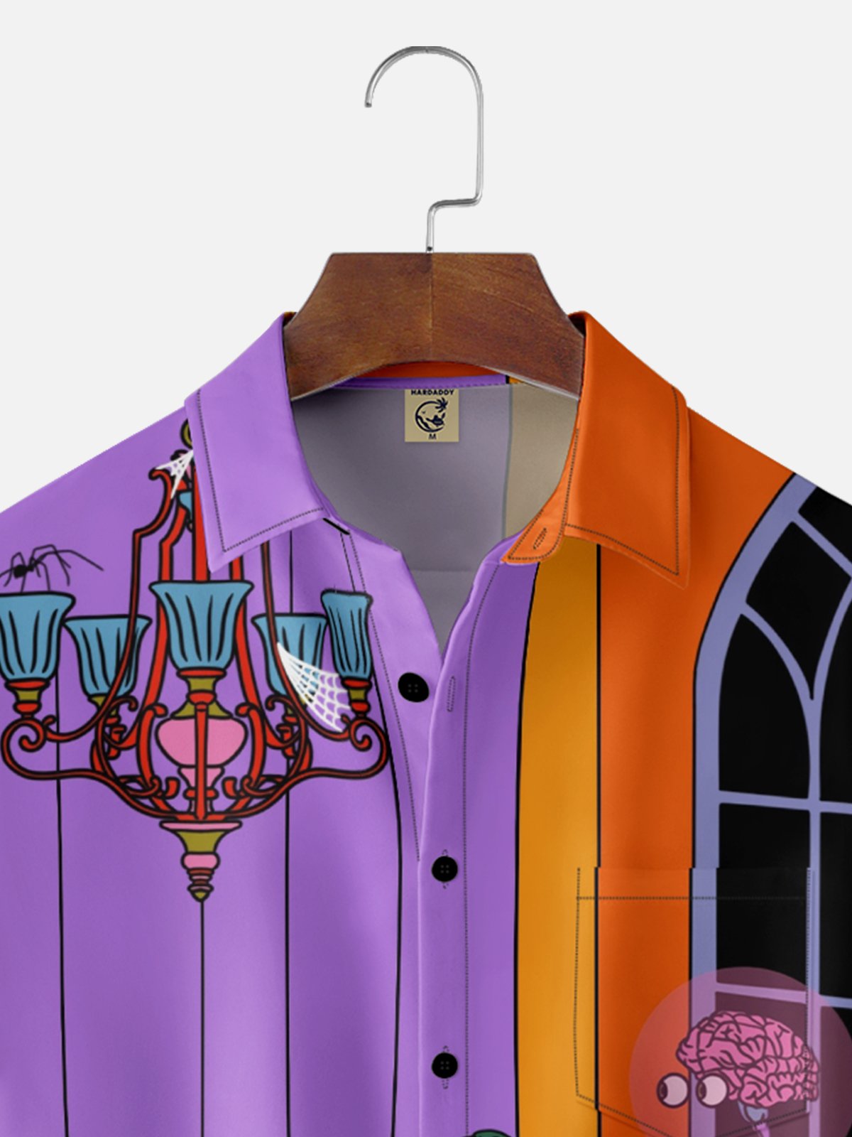 Hardaddy X Motel Gemini Moisture-wicking Skull Chest Pocket Hawaiian Shirt