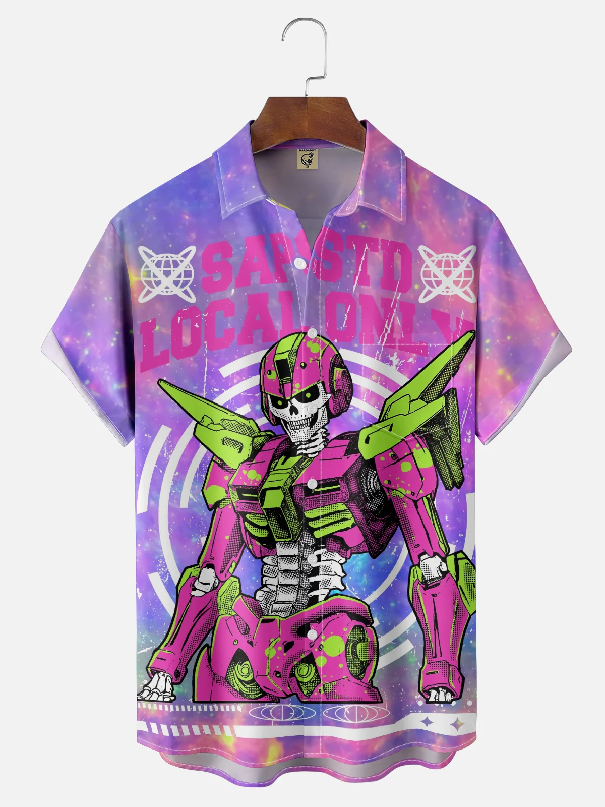 Hardaddy X SAP STUDIO Moisture-wicking Japanese Mecha Gundam Chest Pocket Funky Shirt
