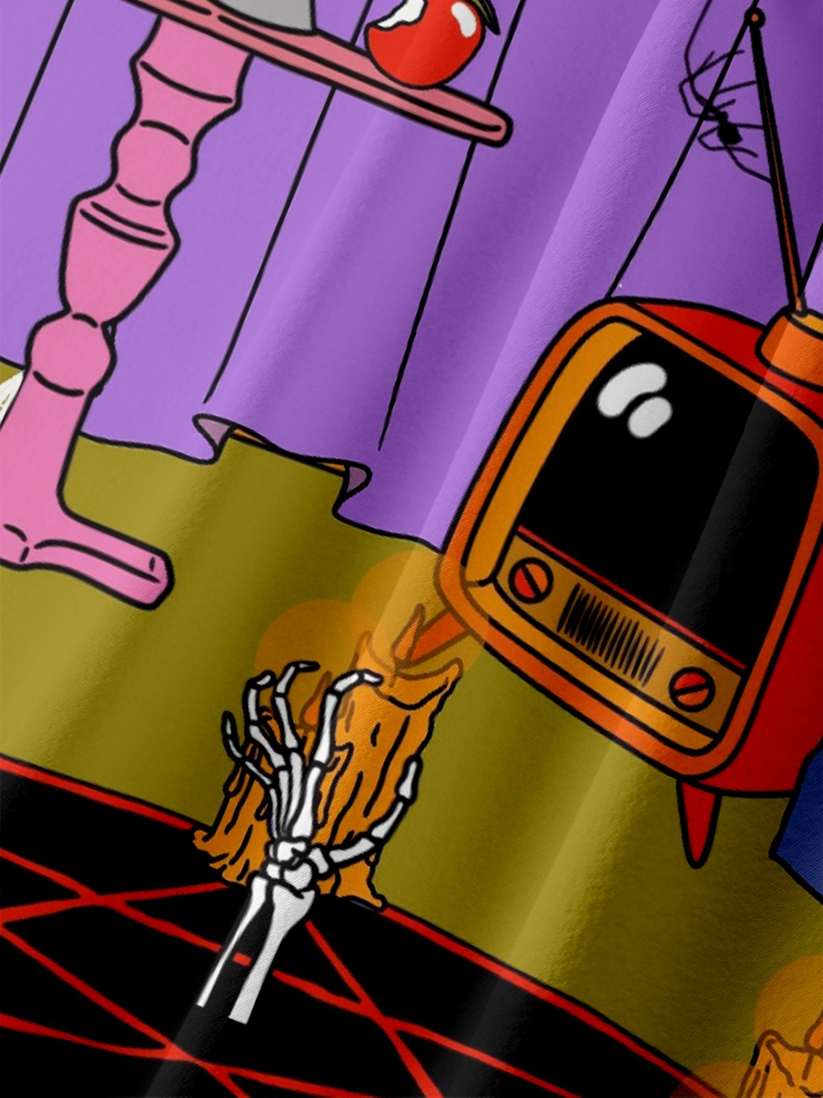 Hardaddy X Motel Gemini Moisture-wicking Skull Chest Pocket Hawaiian Shirt