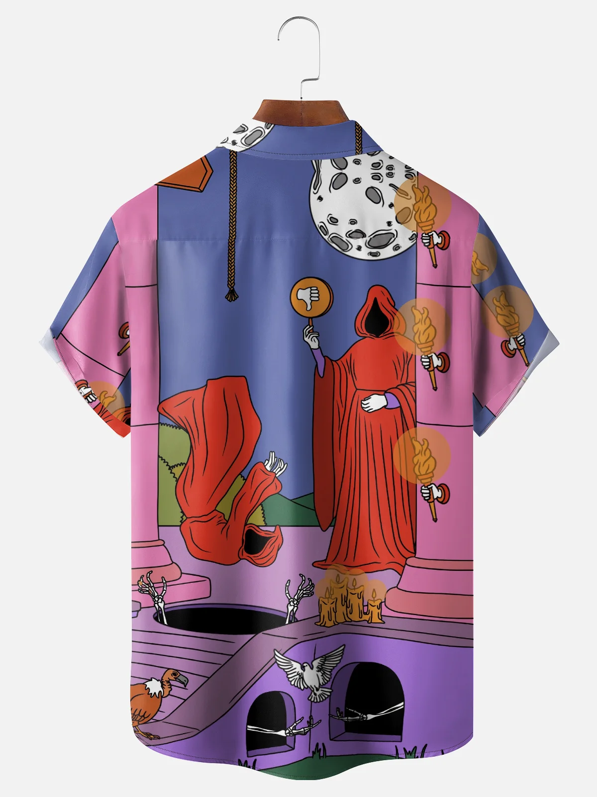 Hardaddy X Motel Gemini Moisture-wicking Ghost Chest Pocket Hawaiian Shirt