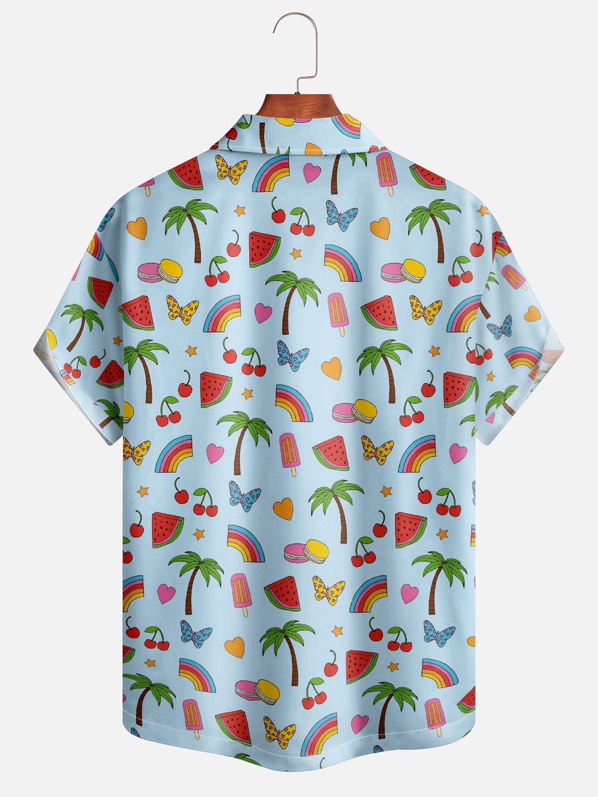 Moisture-wicking Palm Tree Fruits Resort Shirt