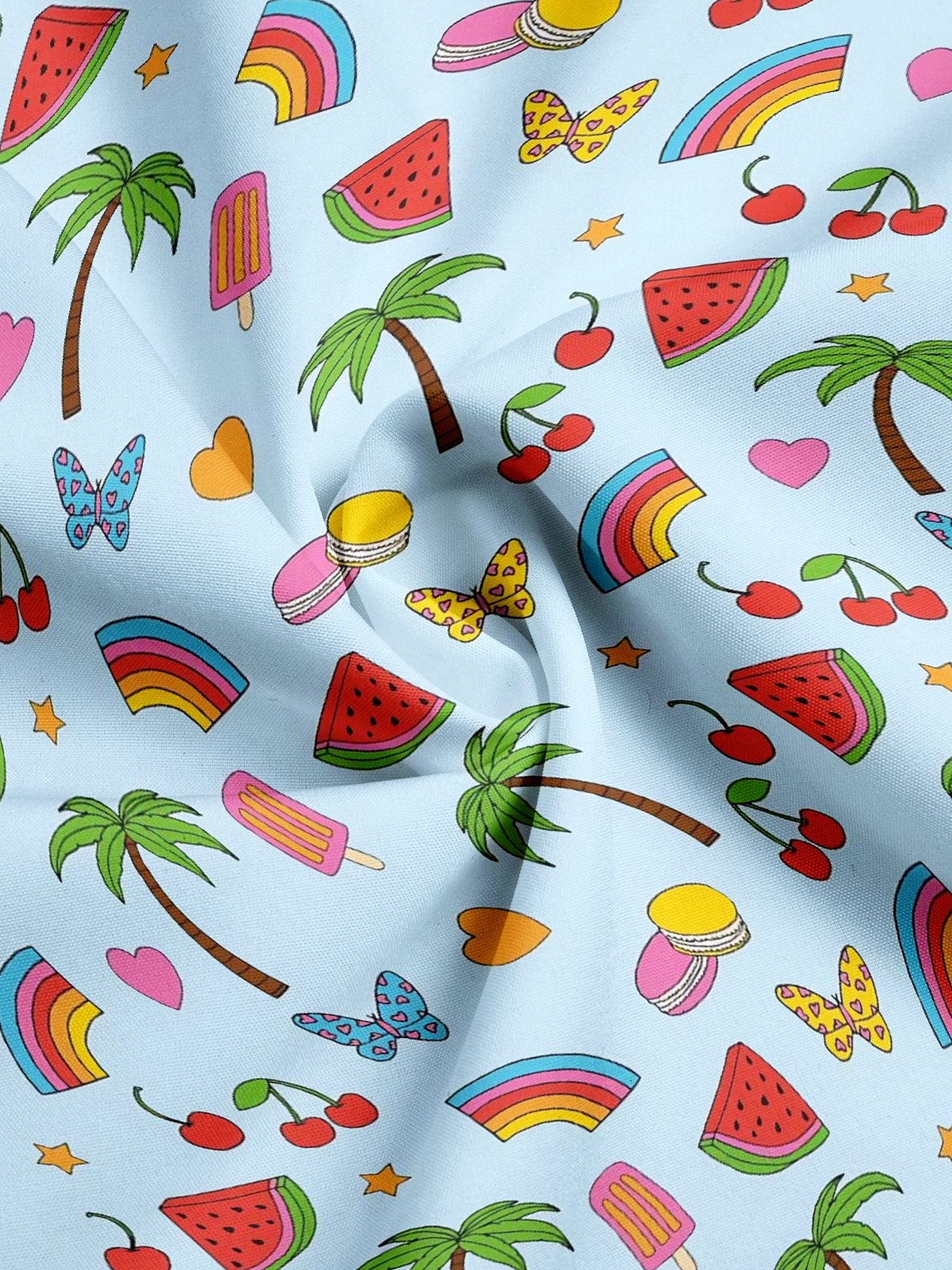 Moisture-wicking Palm Tree Fruits Resort Shirt