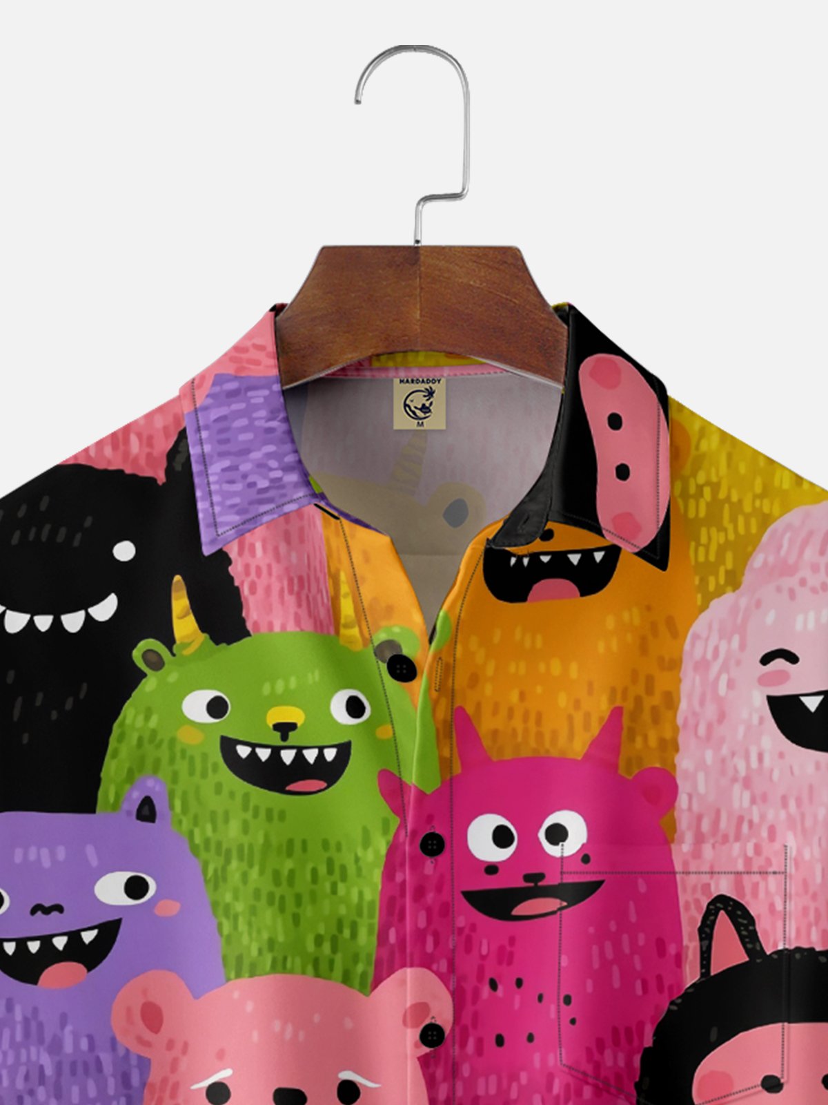 Moisture-wicking Cartoon Chest Pocket Casual Shirt