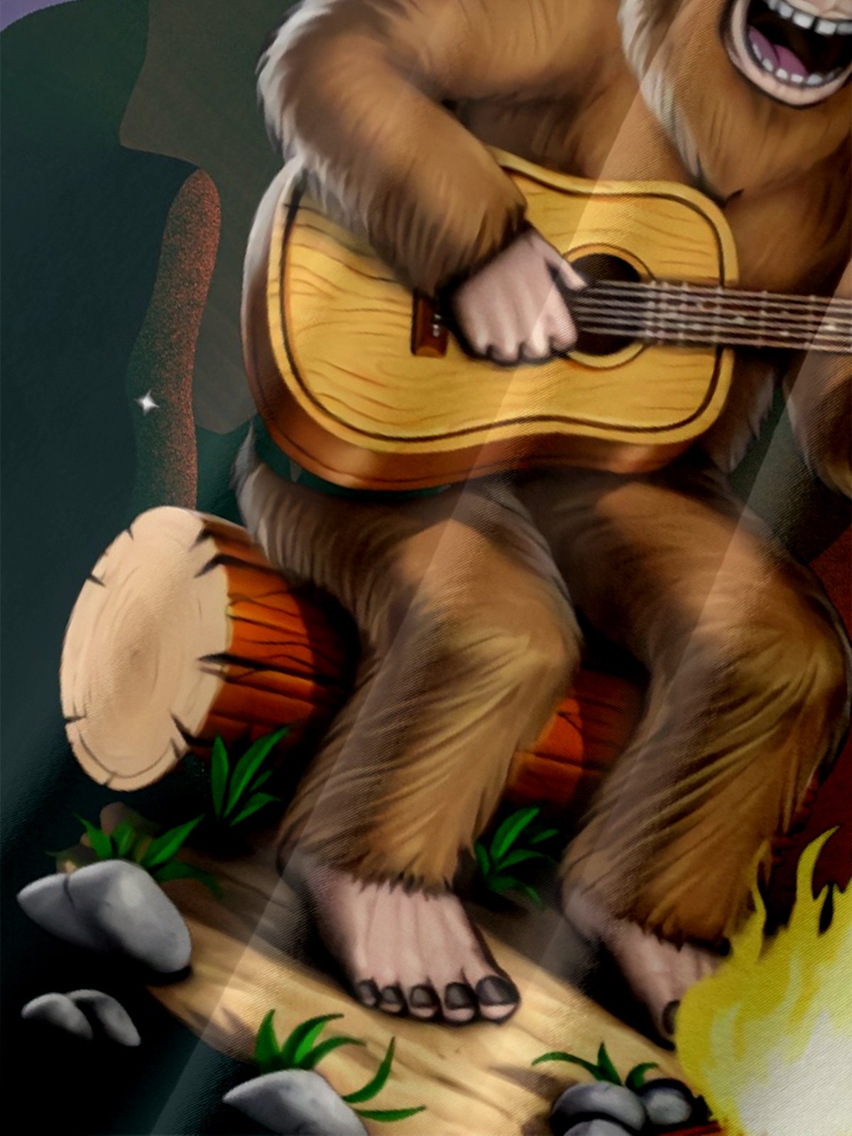 Hardaddy x Stephen Wade Moisture Wicking Alien Bigfoot Chest Pocket Hawaiian Shirt