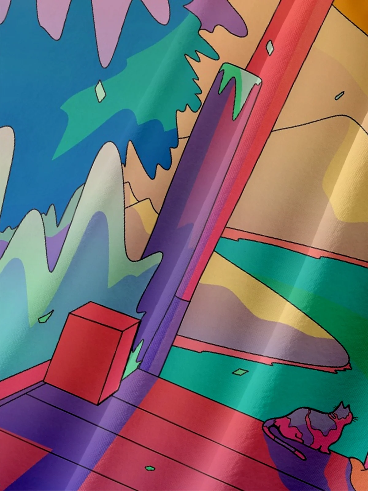 Hardaddy X Stephen Wade Moisture-wicking Landscape Chest Pocket Hawaiian Shirt