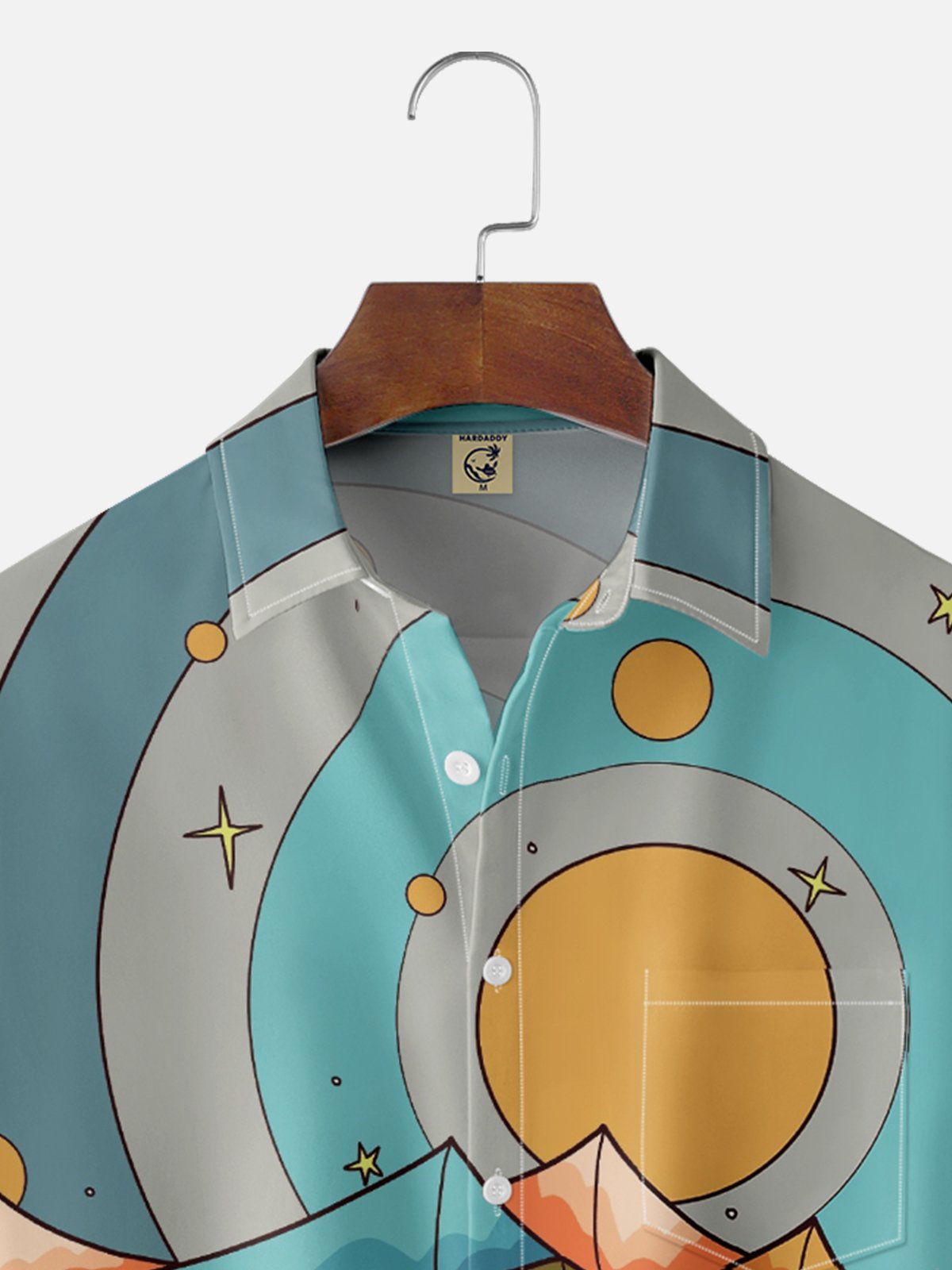 Hardaddy X Stephen Wade Moisture-wicking Landscape Chest Pocket Hawaiian Shirt