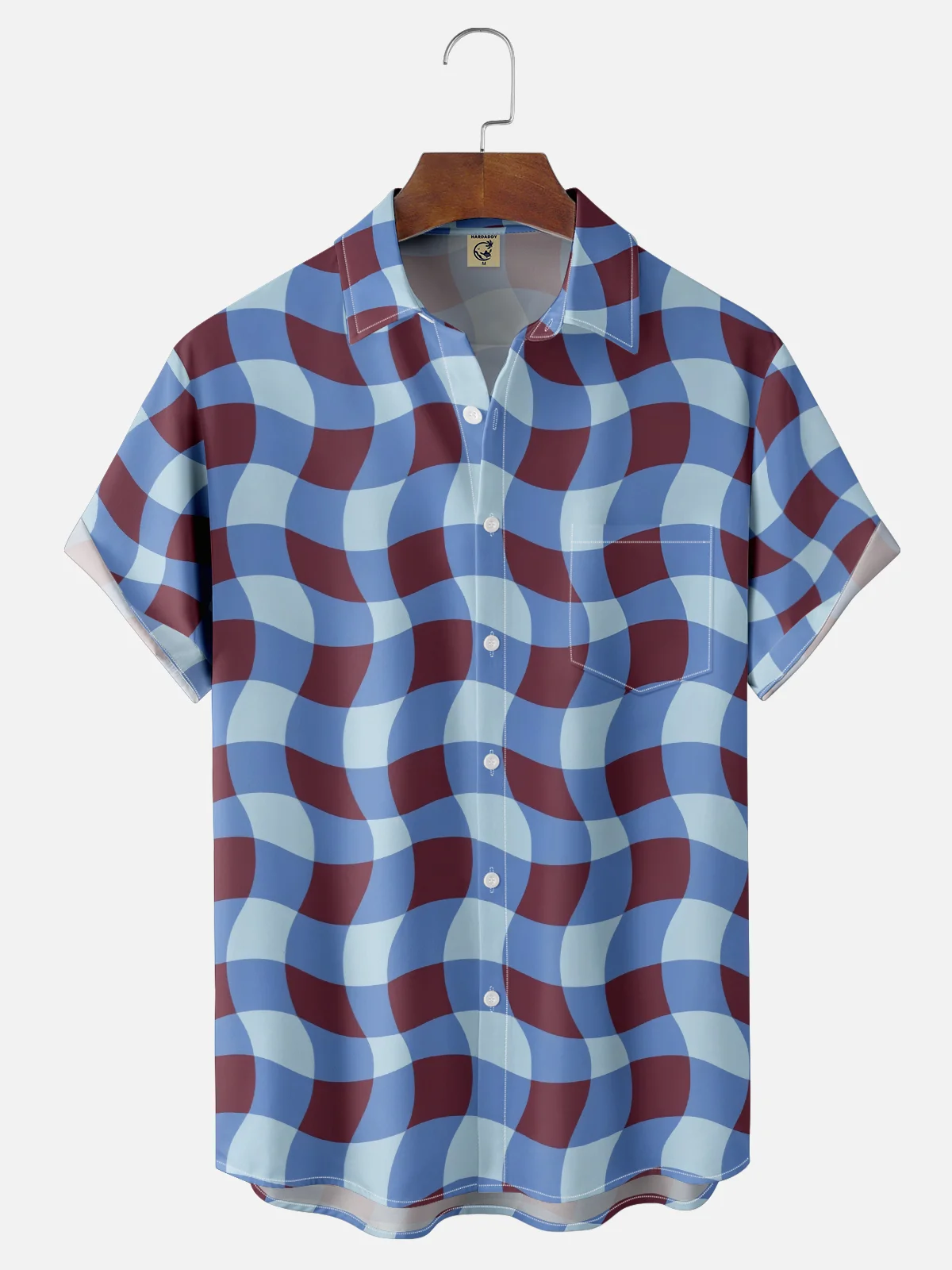 Moisture-wicking Plaid Chest Pocket Casual Shirt