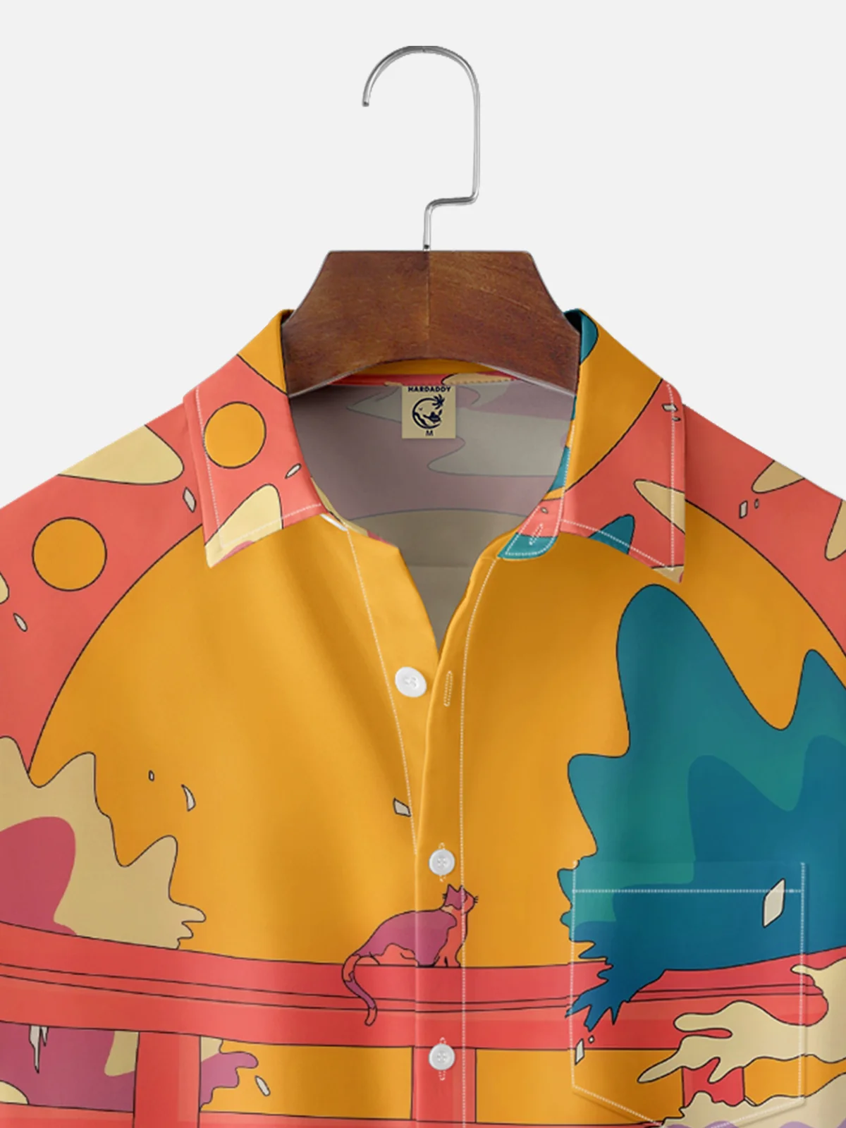 Hardaddy X Stephen Wade Moisture-wicking Landscape Chest Pocket Hawaiian Shirt