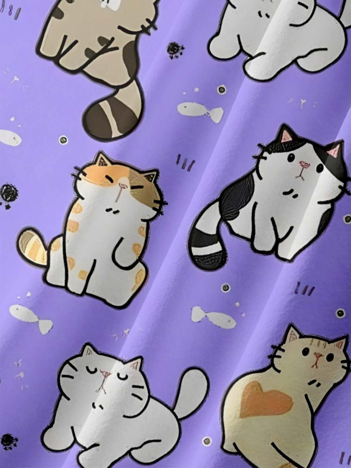 Moisture-wicking Cats Chest Pocket Casual Shirt