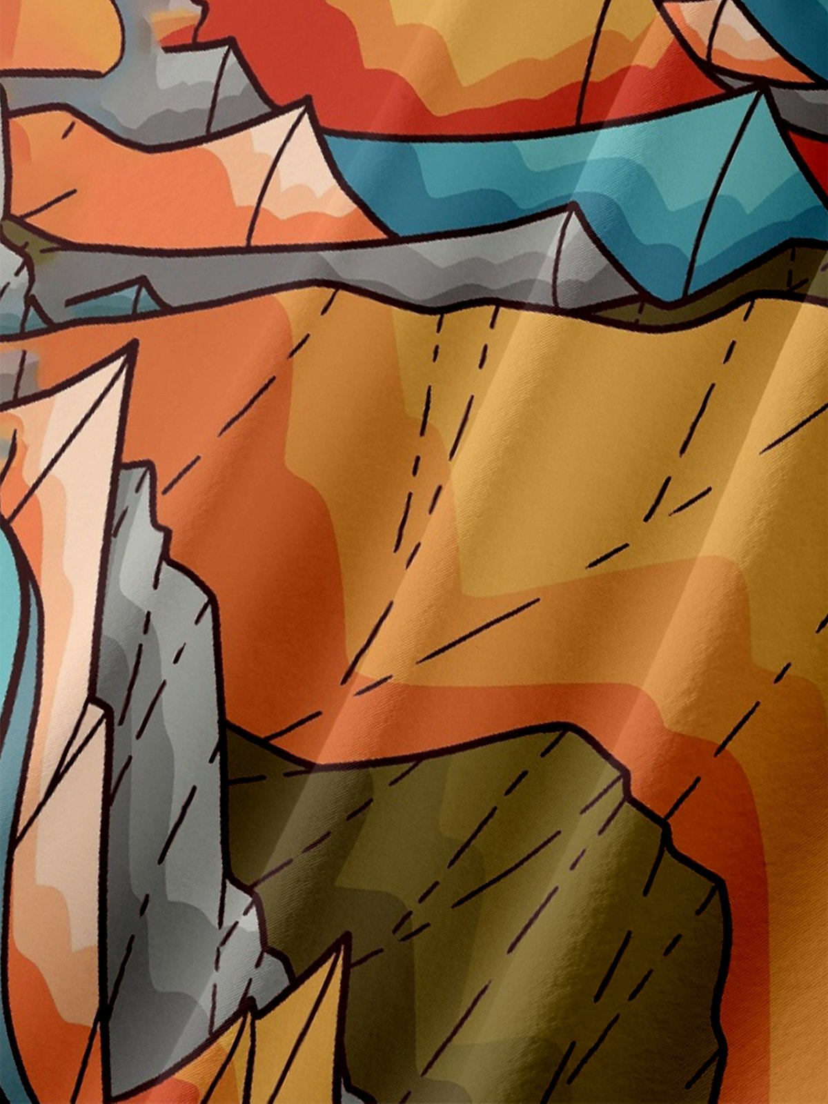 Hardaddy X Stephen Wade Moisture-wicking Landscape Chest Pocket Hawaiian Shirt