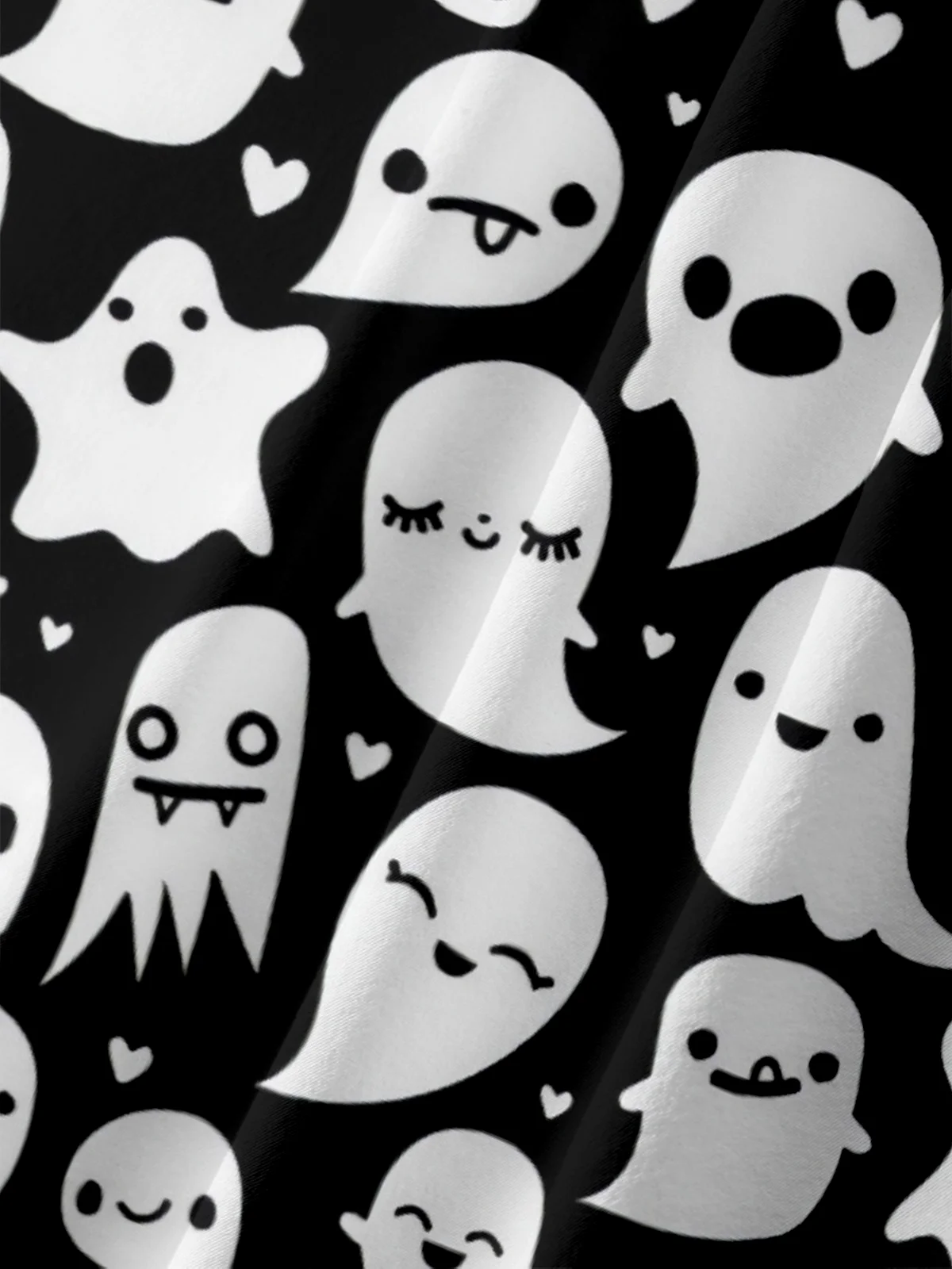 Moisture-wicking Halloween Ghost Chest Pocket Casual Shirt
