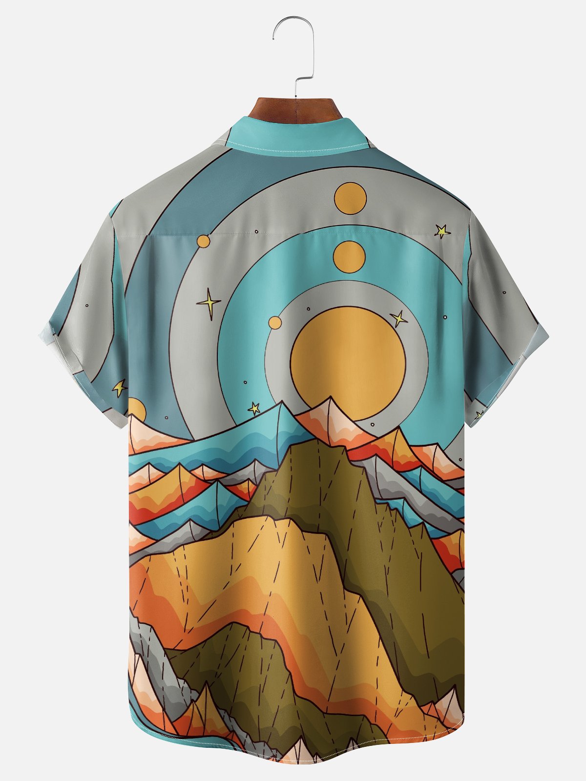 Hardaddy X Stephen Wade Moisture-wicking Landscape Chest Pocket Hawaiian Shirt