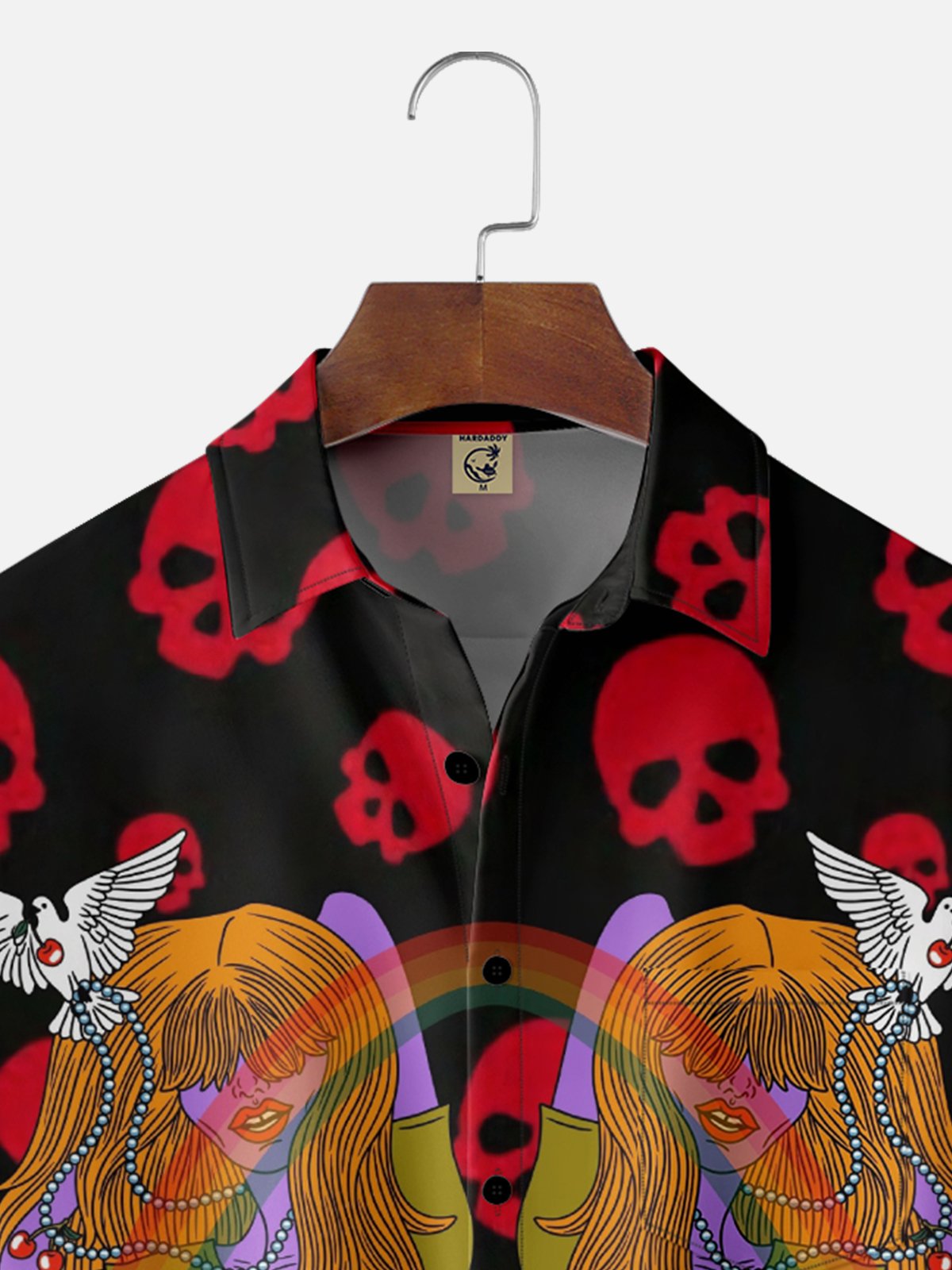 Hardaddy X Motel Gemini Moisture-wicking Skull Chest Pocket Hawaiian Shirt