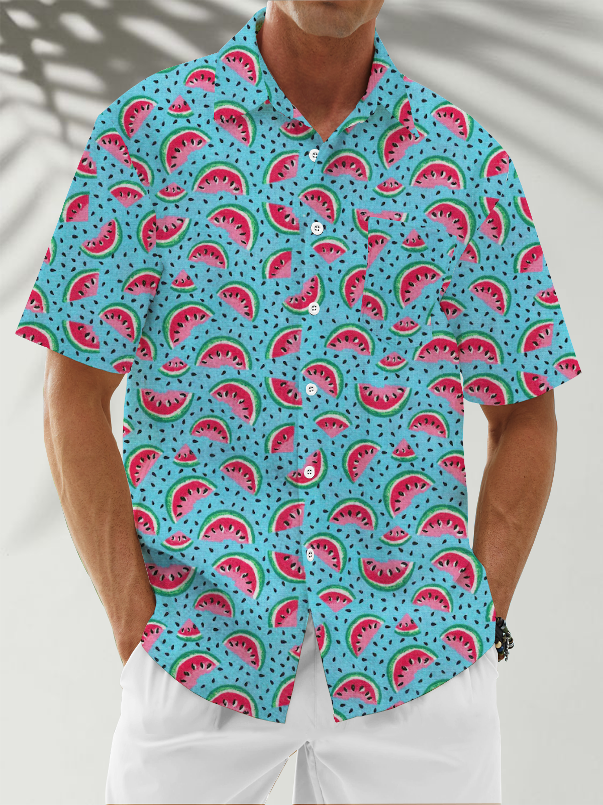 Moisture Wicking Vintage Watermelon Hawaiian Shirt