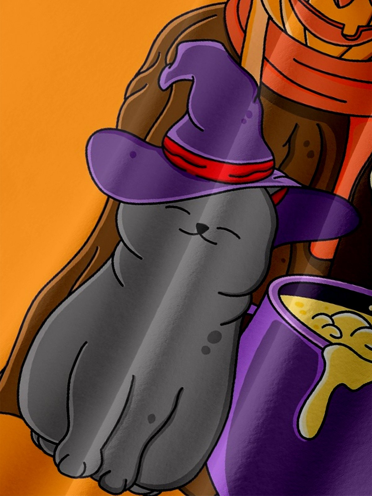 Hardaddy X Kimprut Imut Moisture-wicking Halloween Cats Chest Pocket Hawaiian Shirt