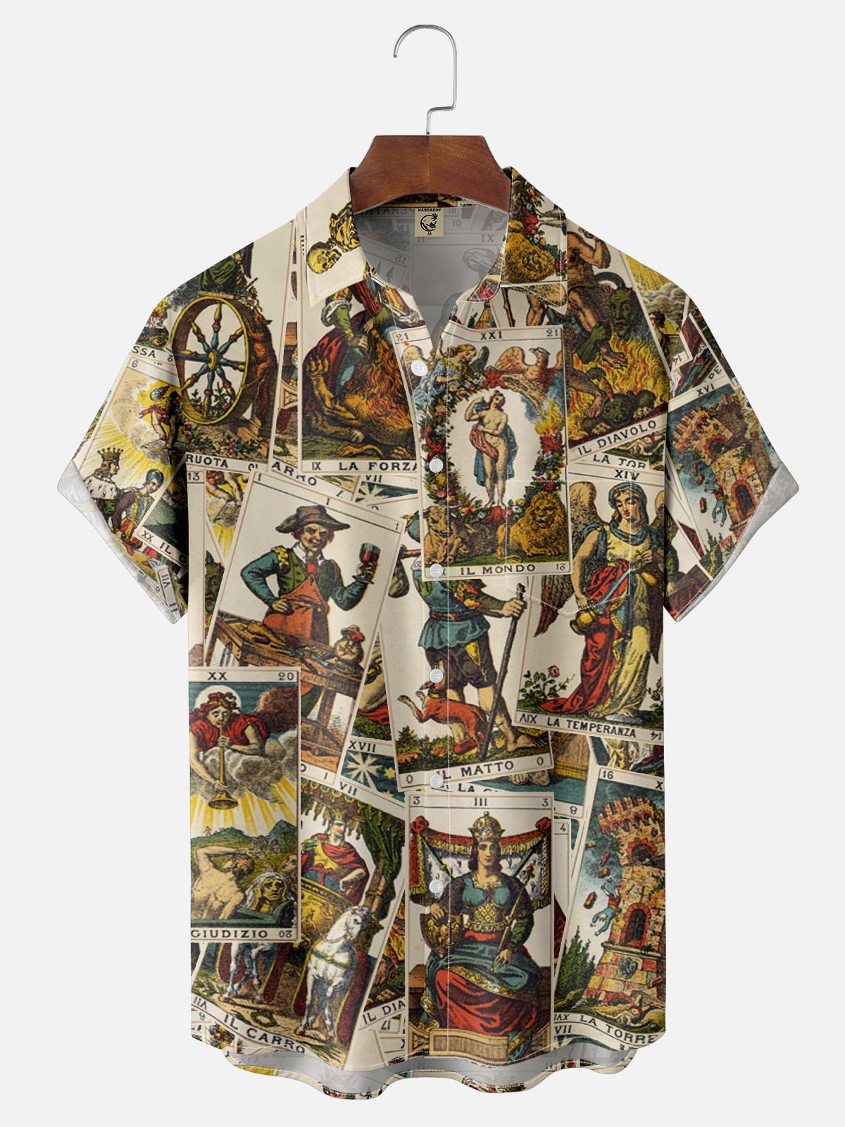 Hardaddy X Valentina Bjekovic Moisture-wicking Religious Painting Chest Pocket Casual Shirt