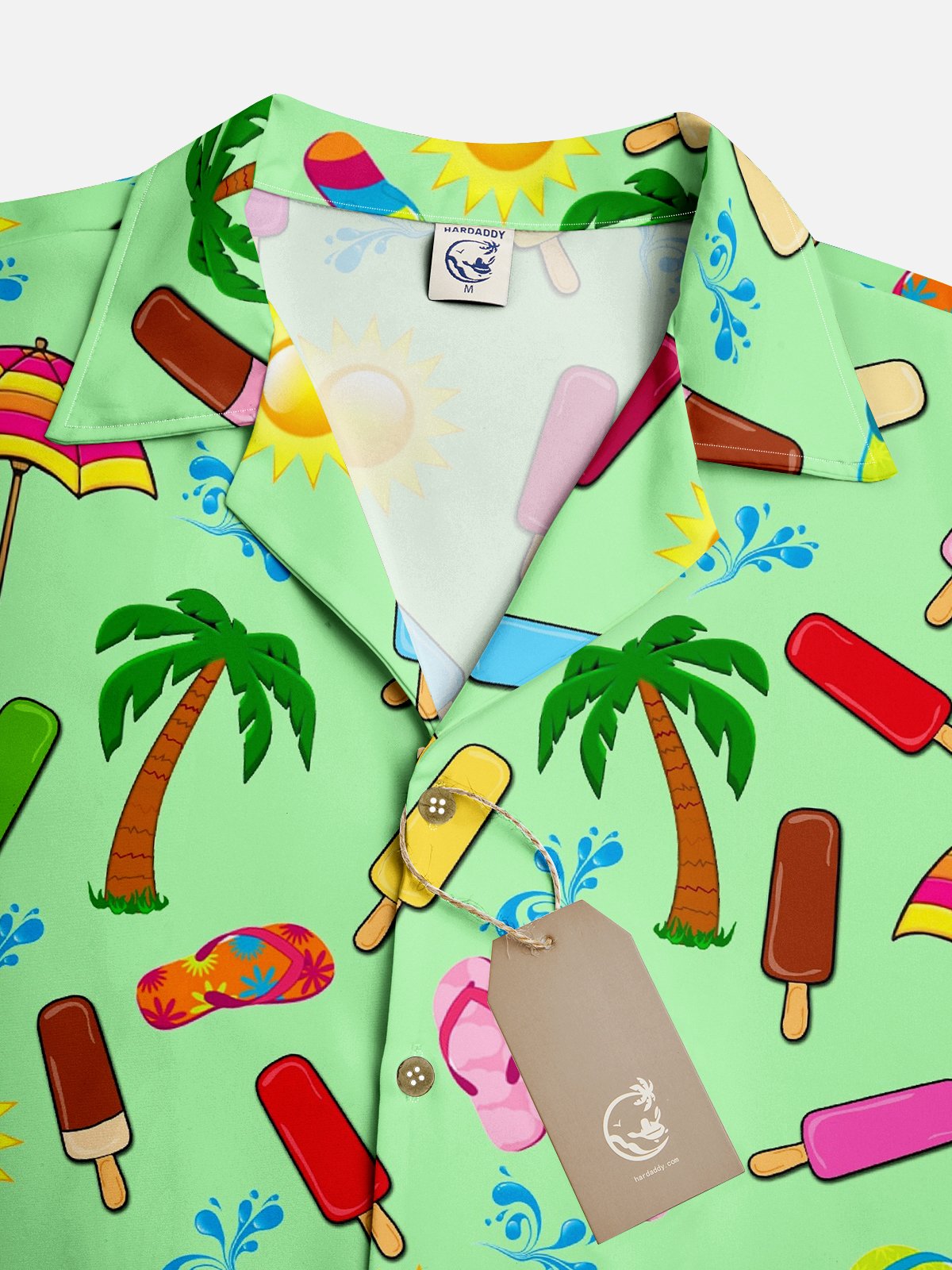 Hardaddy X Valentina Bjekovic Moisture-wicking Beach Palm Camp Shirt