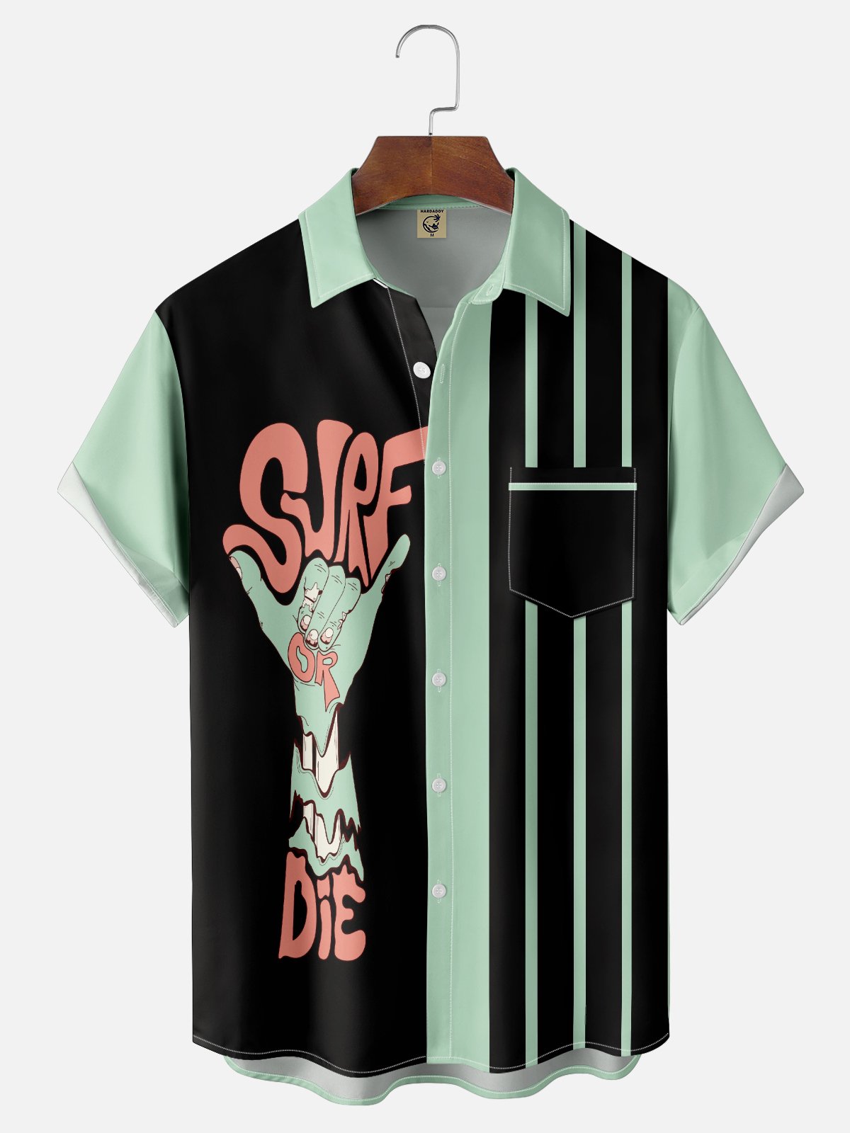 Hardaddy x Stephen Wade Moisture-Wicking Lettering Chest Pocket Hawaiian Shirt