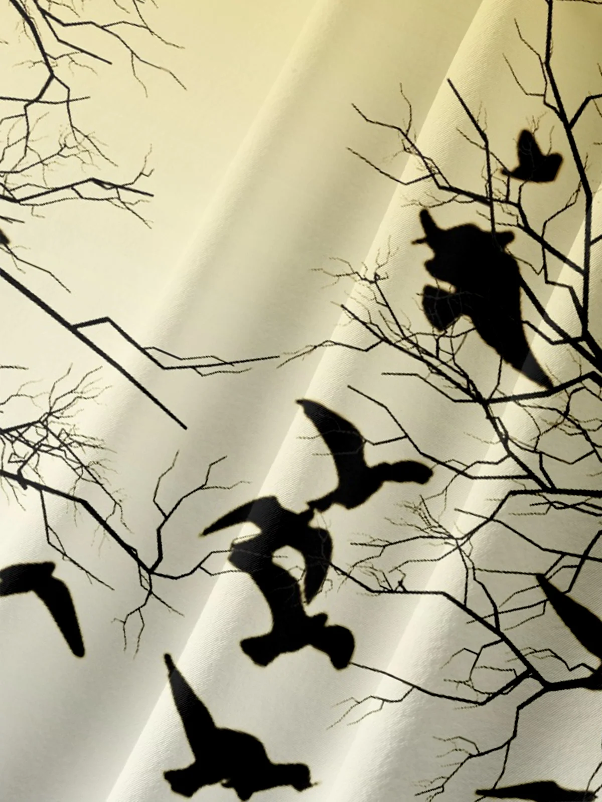 Hardaddy X Valentina Bjekovic Moisture Wicking Leaves Bird Chest Pocket Hawaiian Shirt