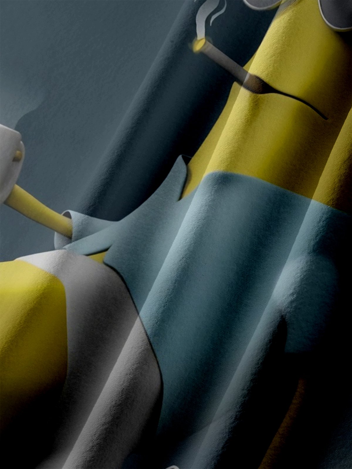 Big Size Moisture-wicking Banana Fruit Funny Chest Pocket Casual Shirt