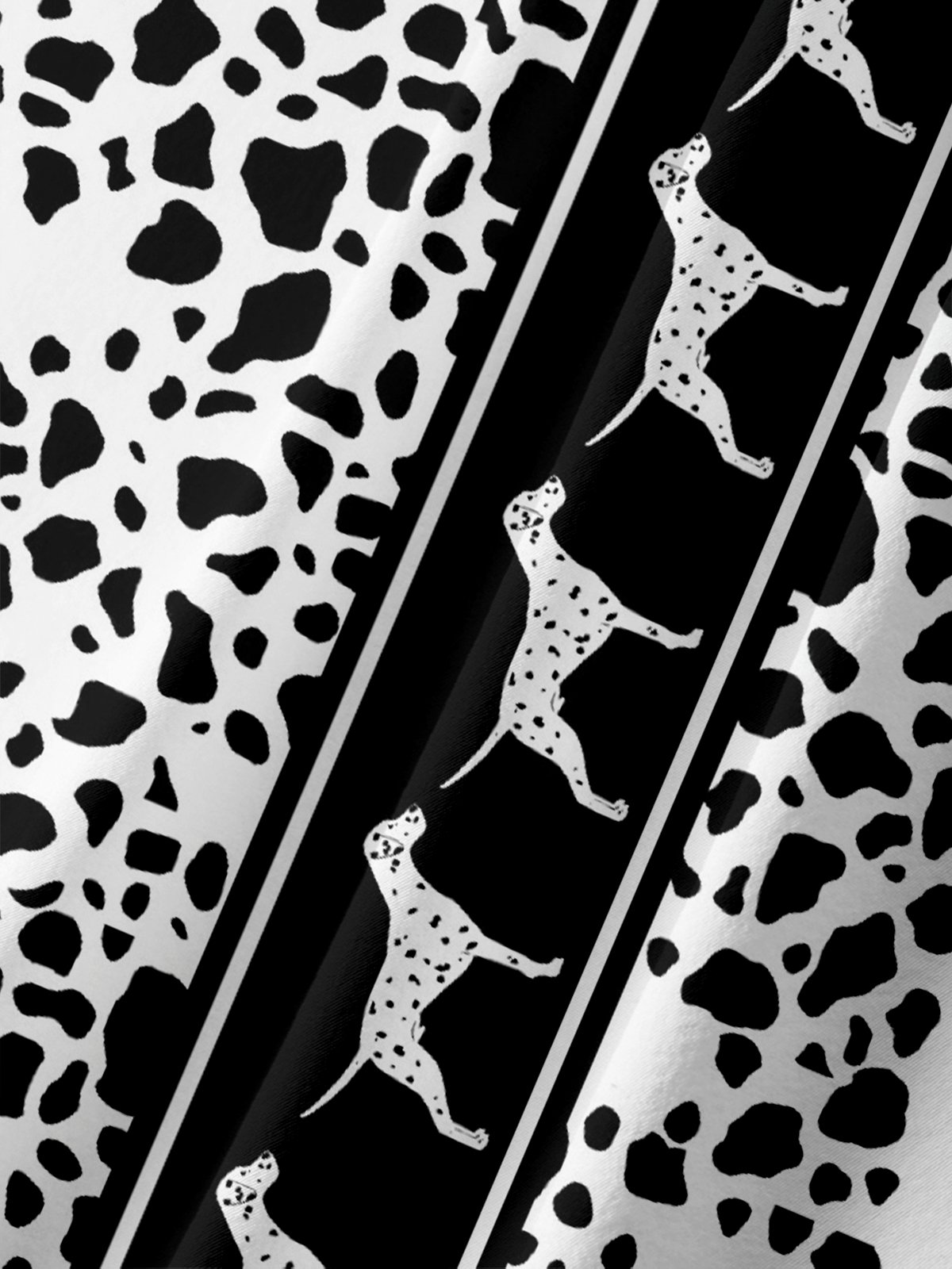 Hardaddy X Valentina Bjekovic Moisture Wicking Dalmatian Chest Pocket Bowling Shirt