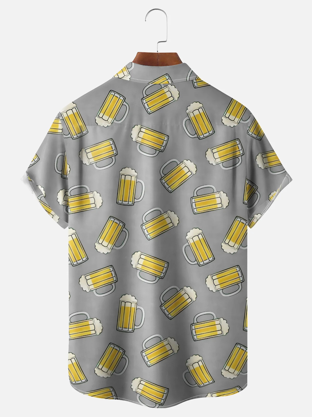 Moisture Wicking Groundhog Beer Chest Pocket Hawaiian Shirt