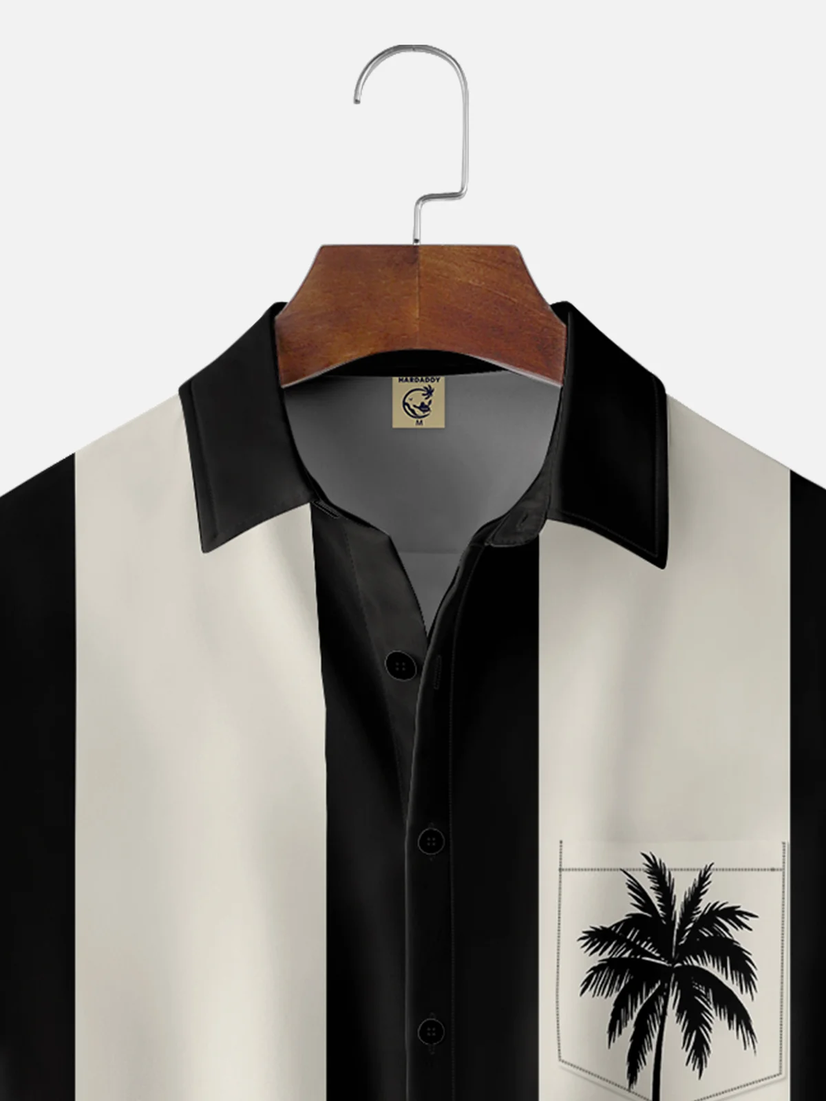 Mens Billiard Shirt Coconut Tree Print Breathable Casual Hawaiian Shirt