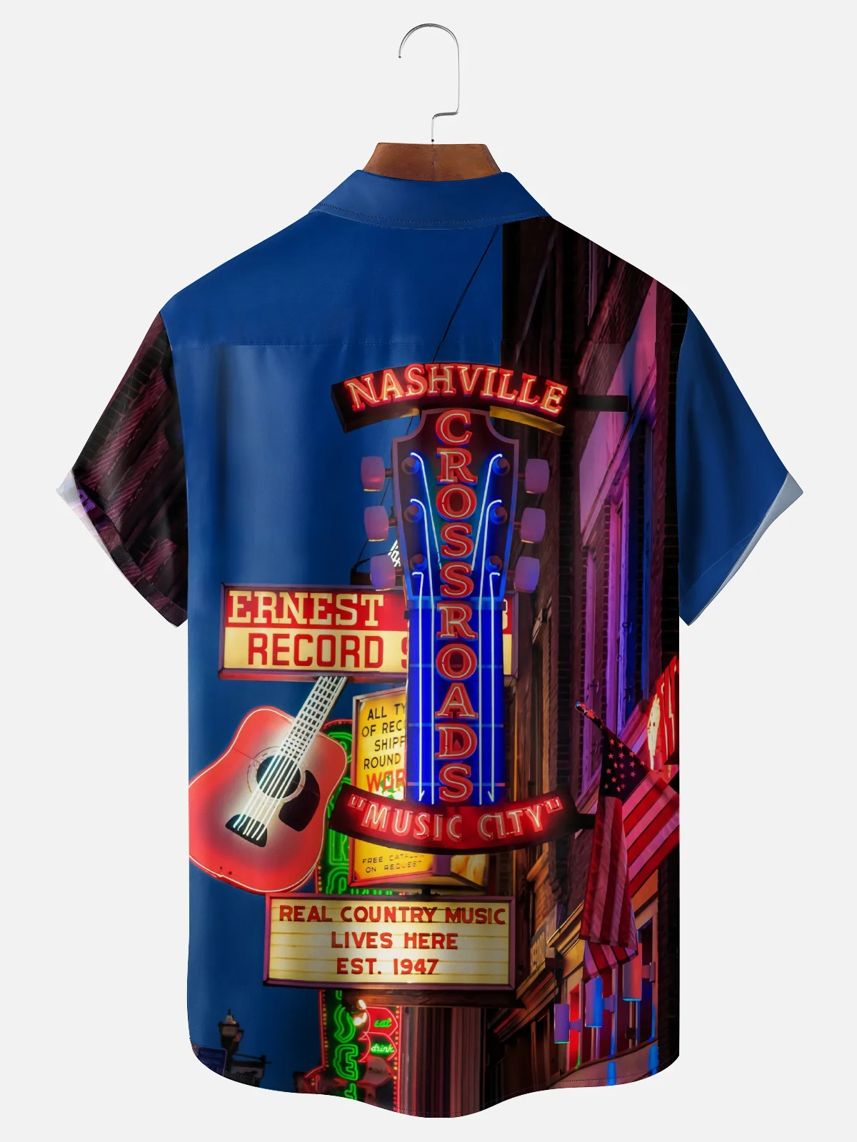 Moisture-wicking Nashville Music Festival Chest Pocket Casual Shirt