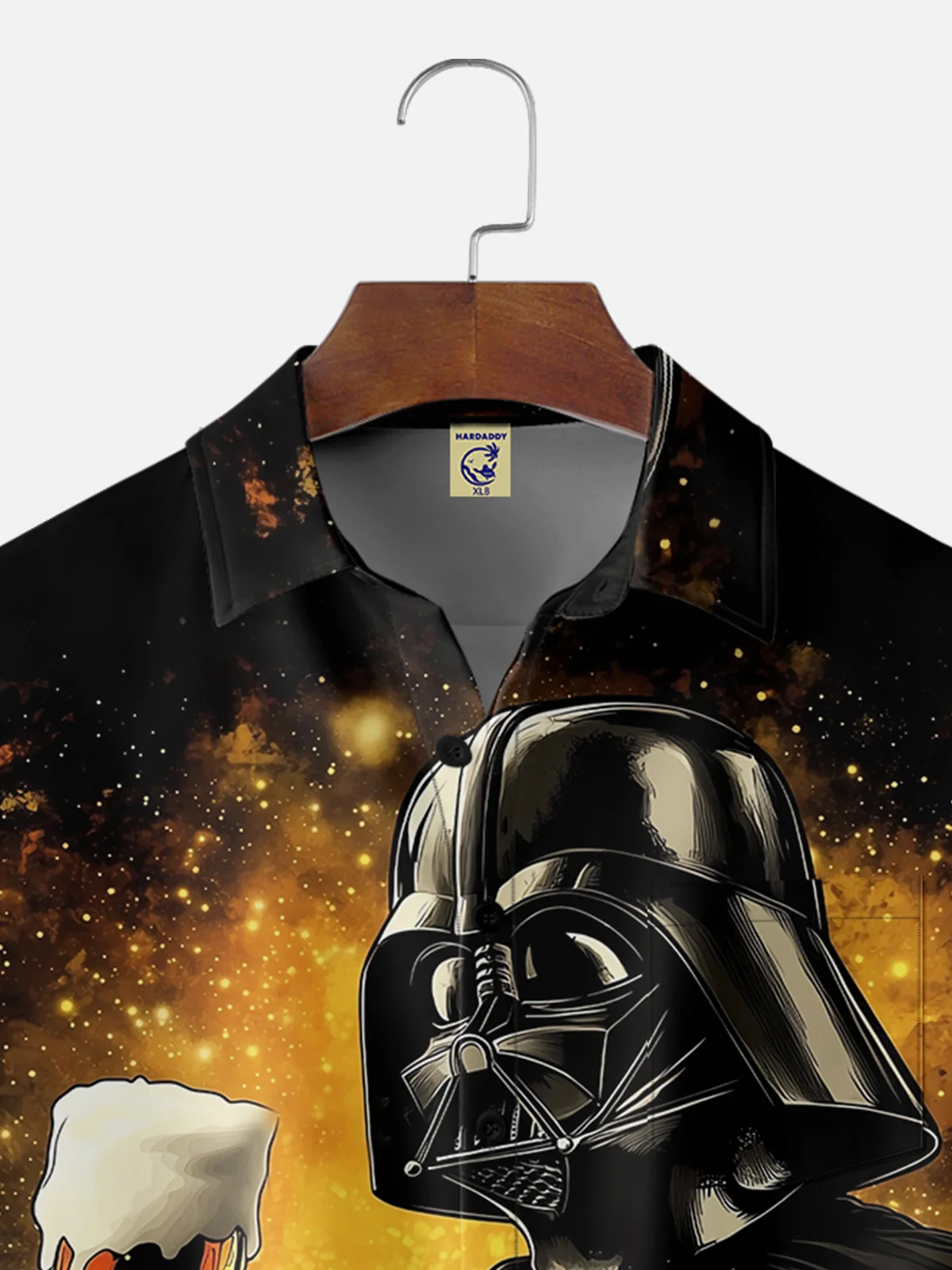 Big Size Moisture-wicking Fun Star Beer Chest Pocket Casual Shirt