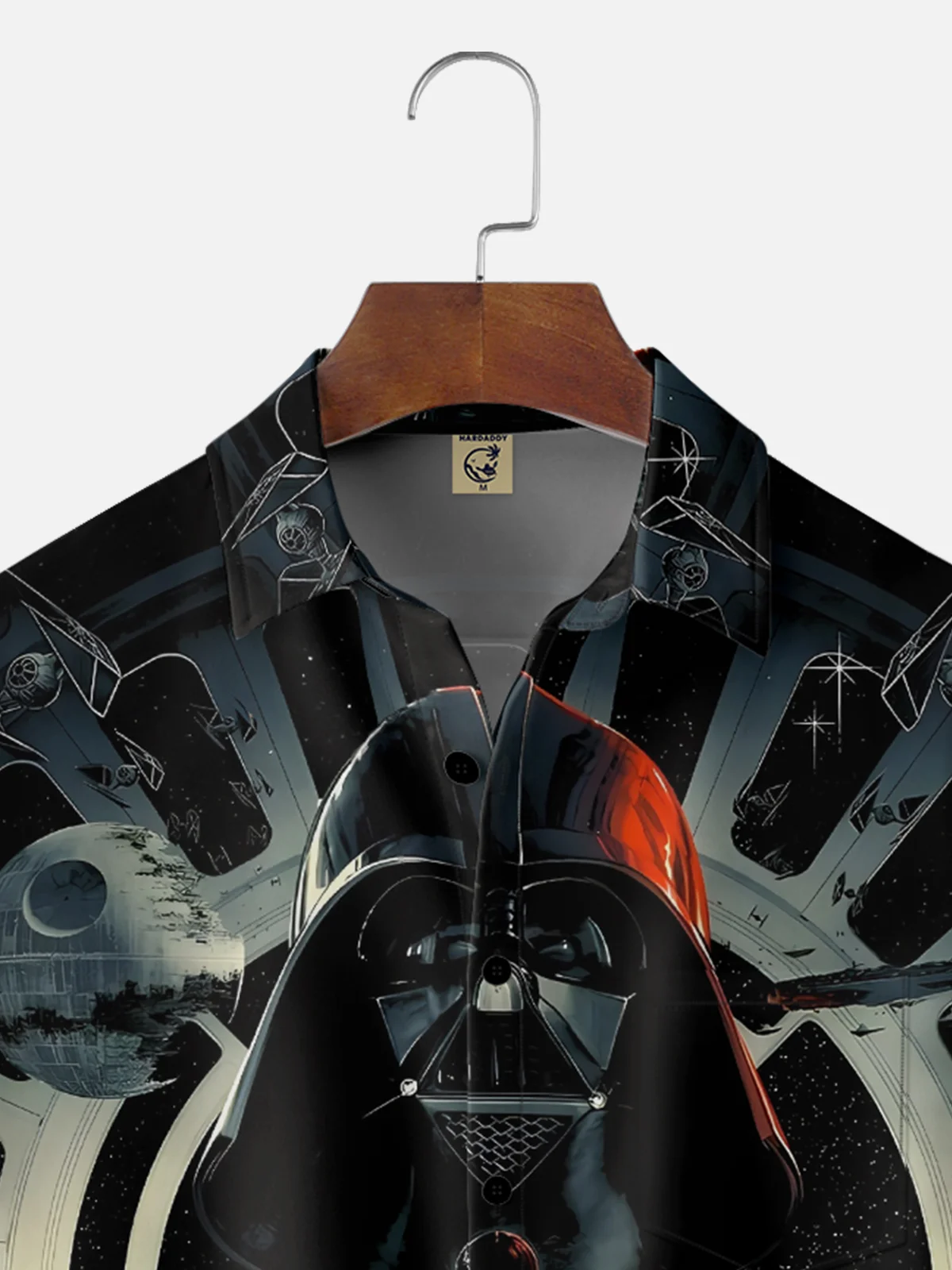 Tall Size Moisture-wicking Dark Star Art Wars Chest Pocket Casual Shirt