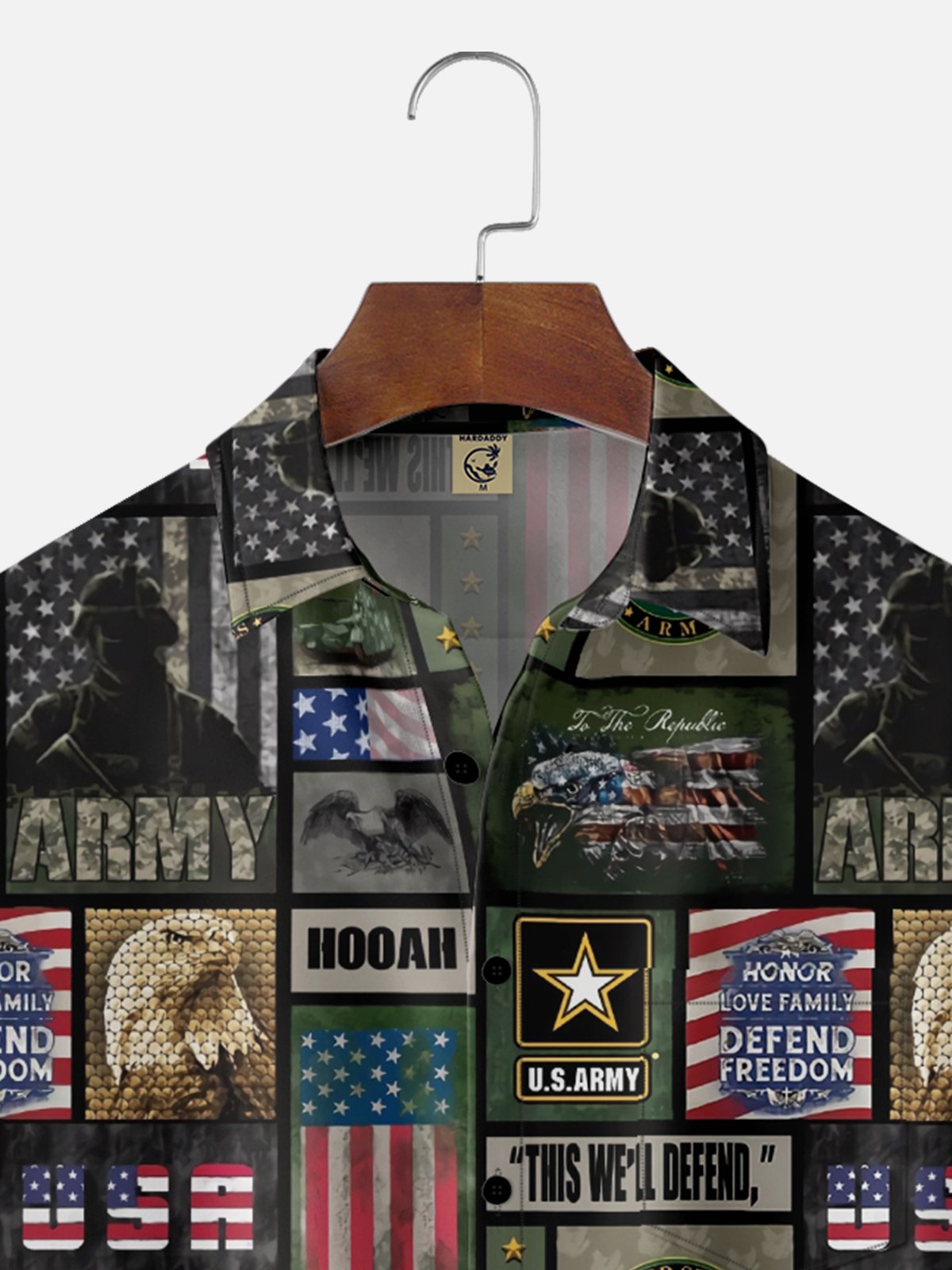 Moisture-Wicking US Army Navy And Air Force Chest Pocket Hawaiian Shirt