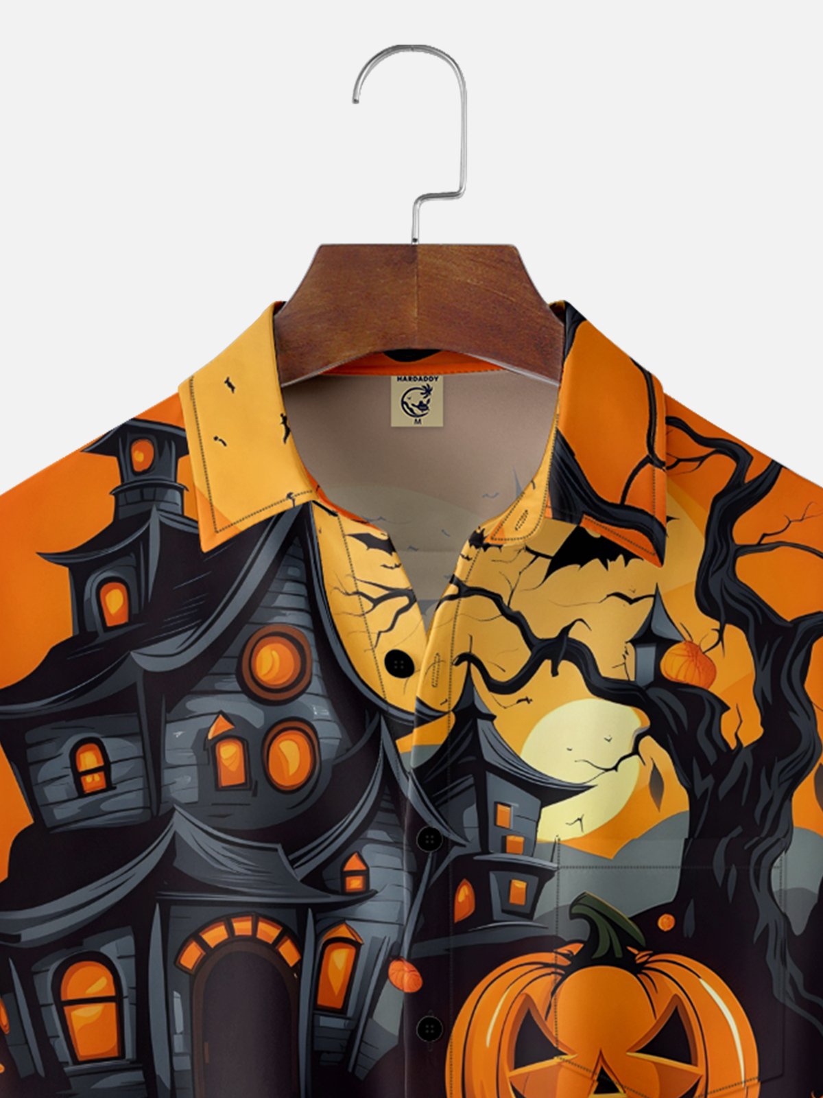 Moisture-wicking Halloween Ghost Chest Pocket Casual Shirt