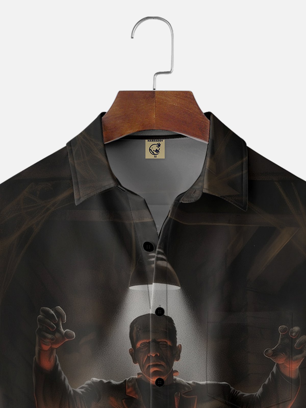 Moisture-wicking Halloween Monster Chest Pocket Casual Shirt