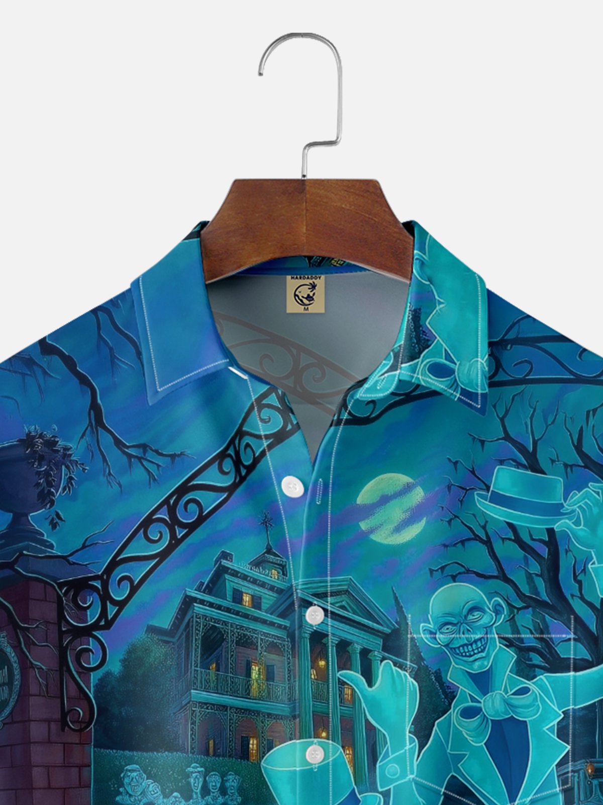 Moisture-wicking Halloween Ghost Chest Pocket Casual Shirt