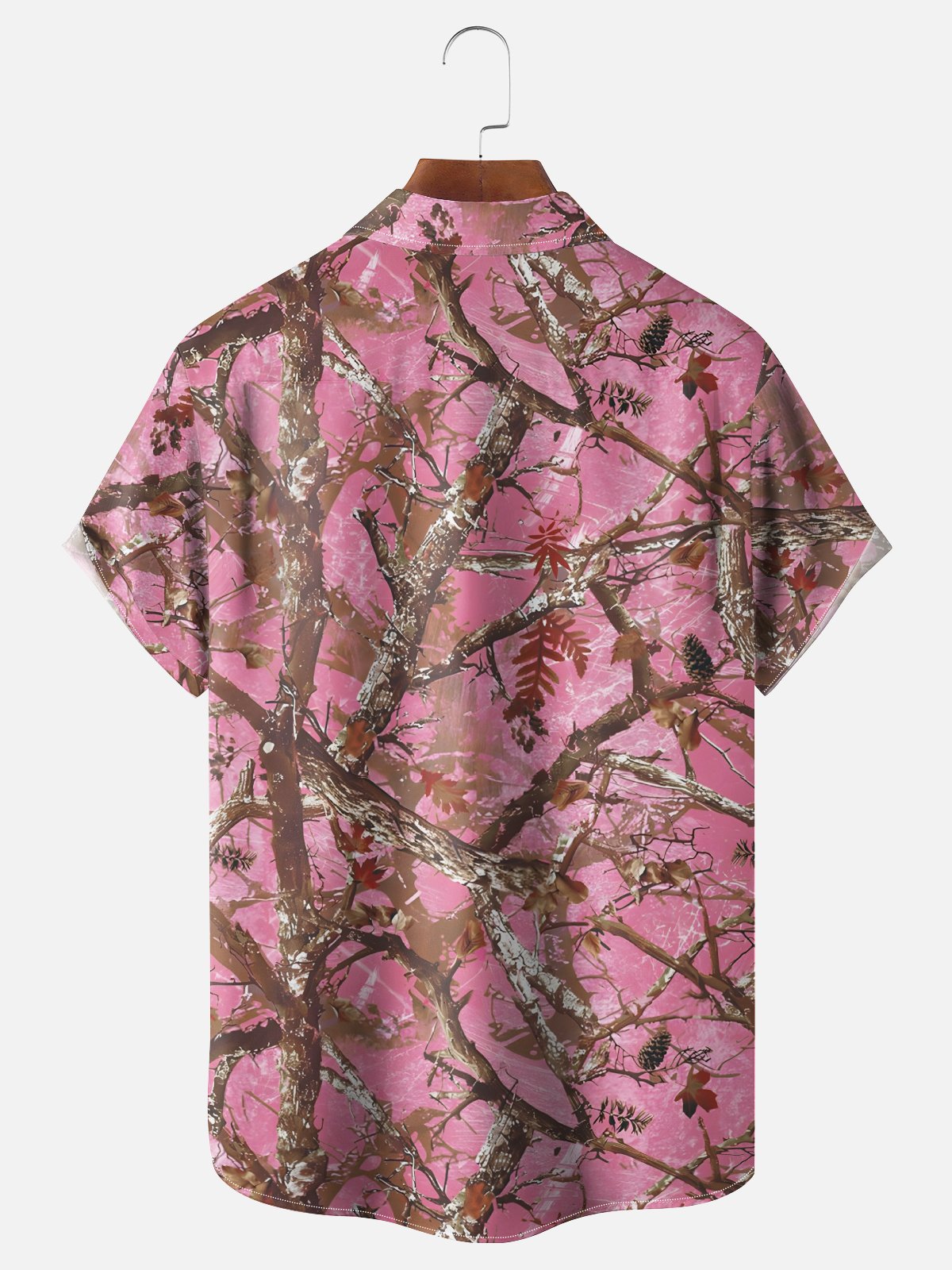 Moisture-Wicking Christmas Santa Hunting Ducks Chest Pocket Hawaiian Shirt